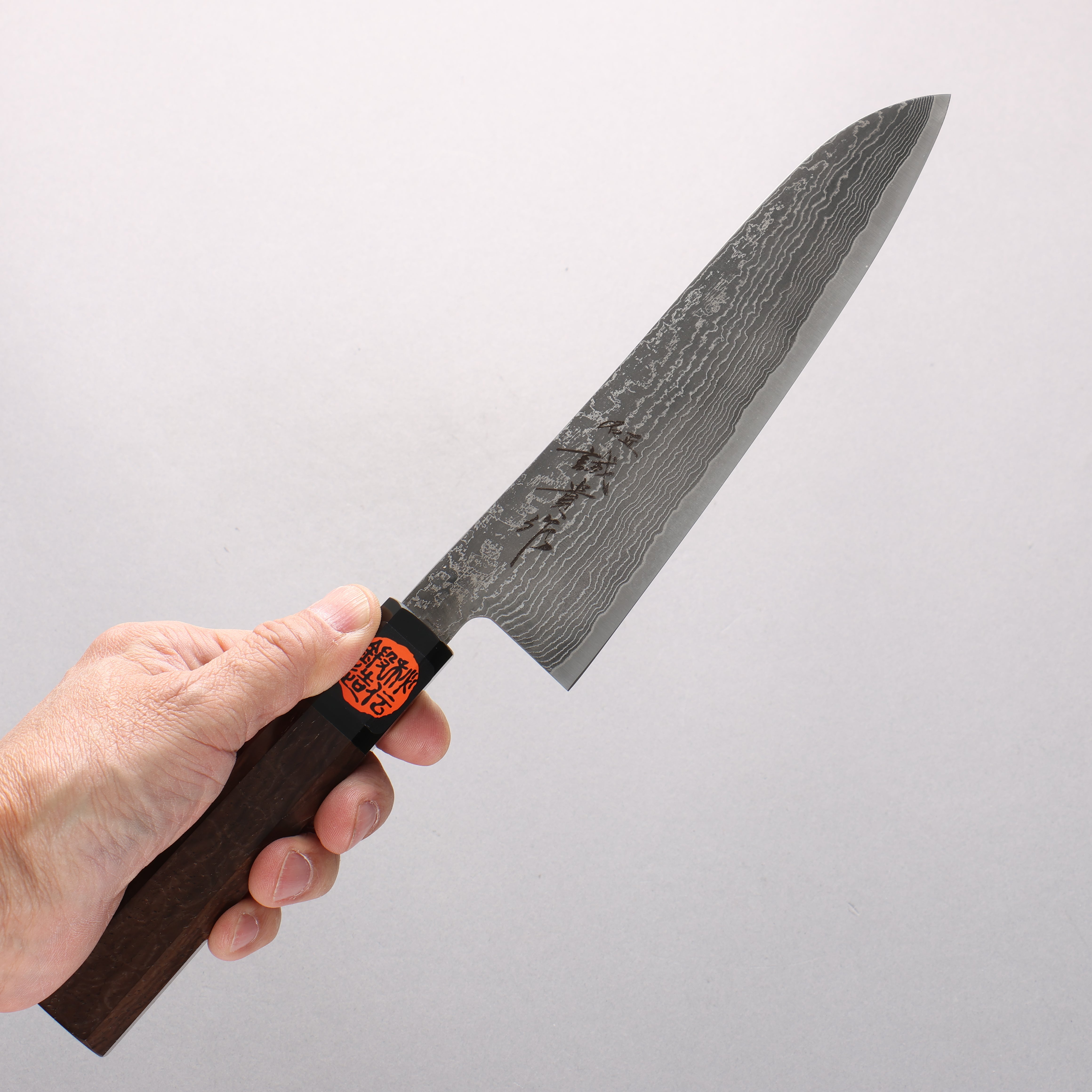 Shigeki Tanaka Harukaze SG2 Damascus Gyuto 180mm Walnut Handle - Japanny - Best Japanese Knife