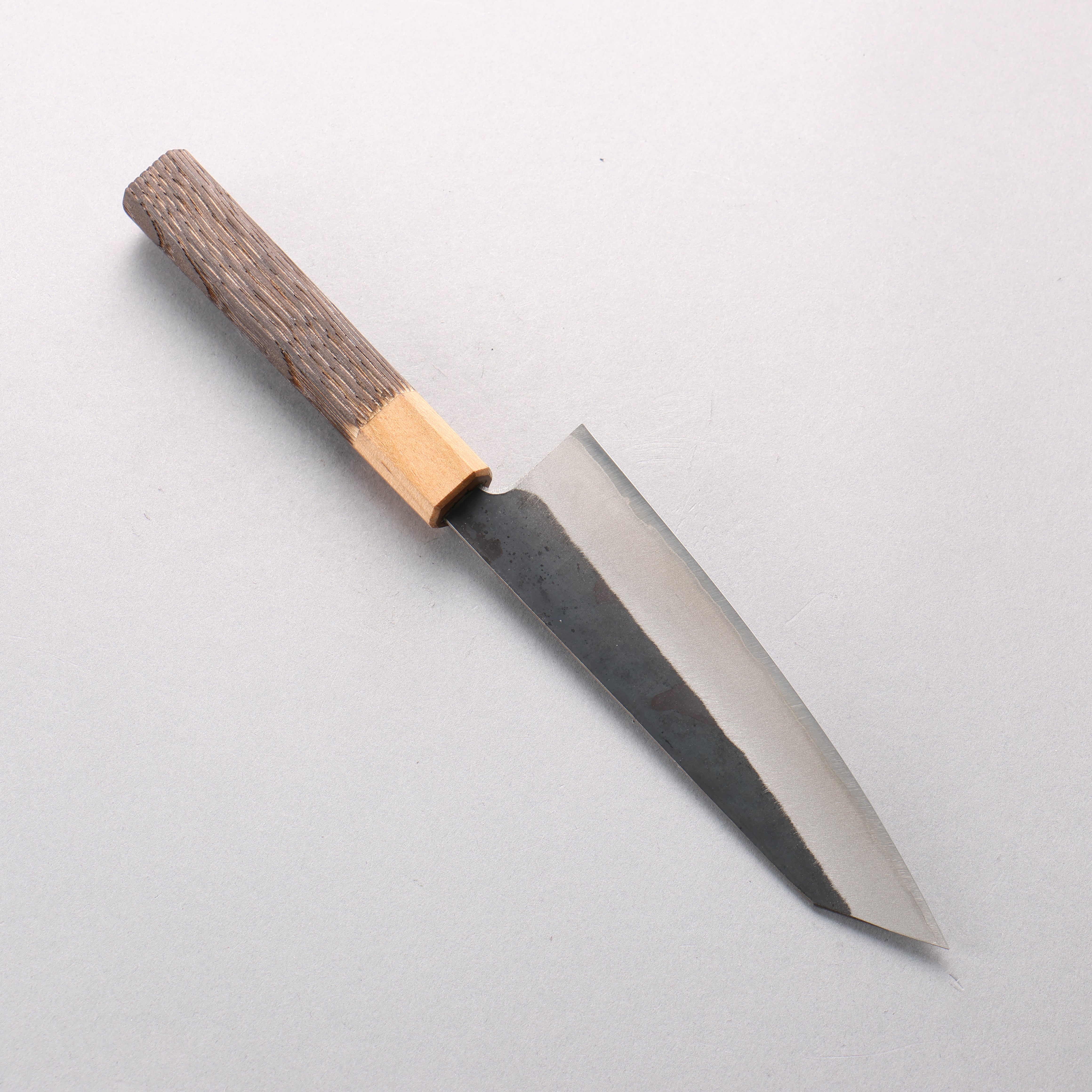 Seisuke Blue Steel No.2 Black Finished Small Bunka 150mm Burnt Chestnut (ferrule: Cherry Wood) Handle - Japanny - Best Japanese Knife