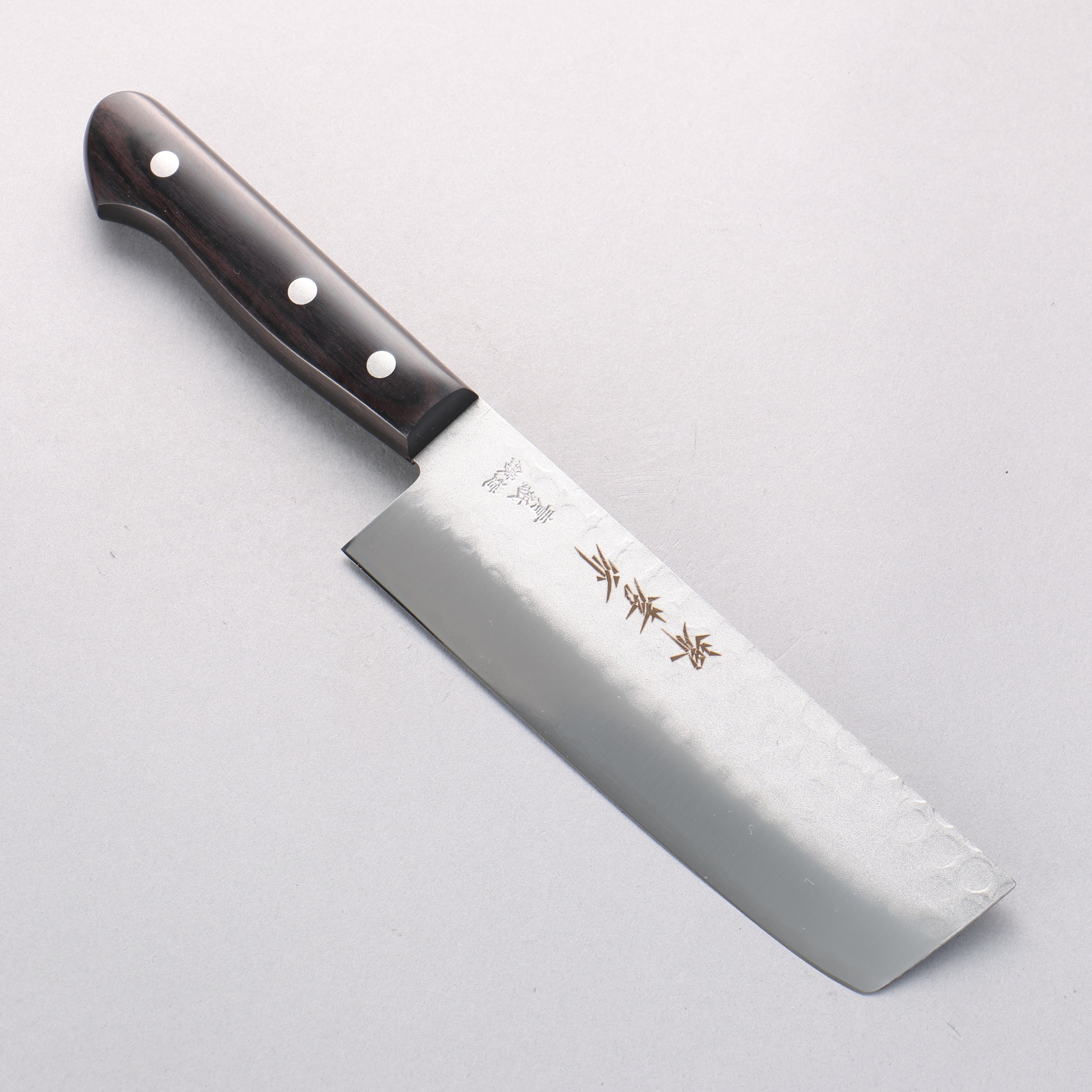 Sakai Takayuki Blue Steel Hammered 3 Layer Nakiri 165mm - Japanny - Best Japanese Knife