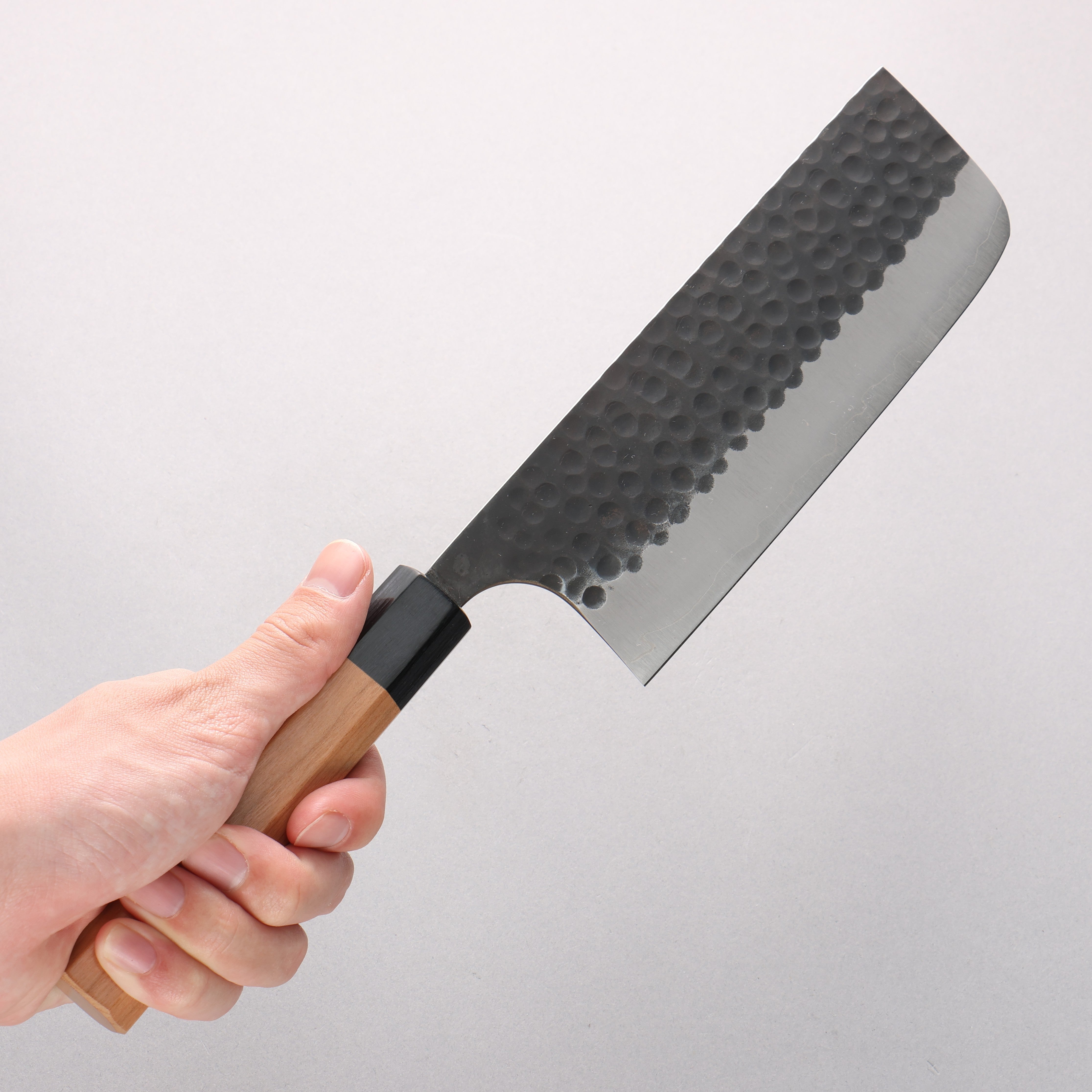 Masakage Koishi Blue Super Black Finished Nakiri 165mm American Cherry Handle - Japanny - Best Japanese Knife