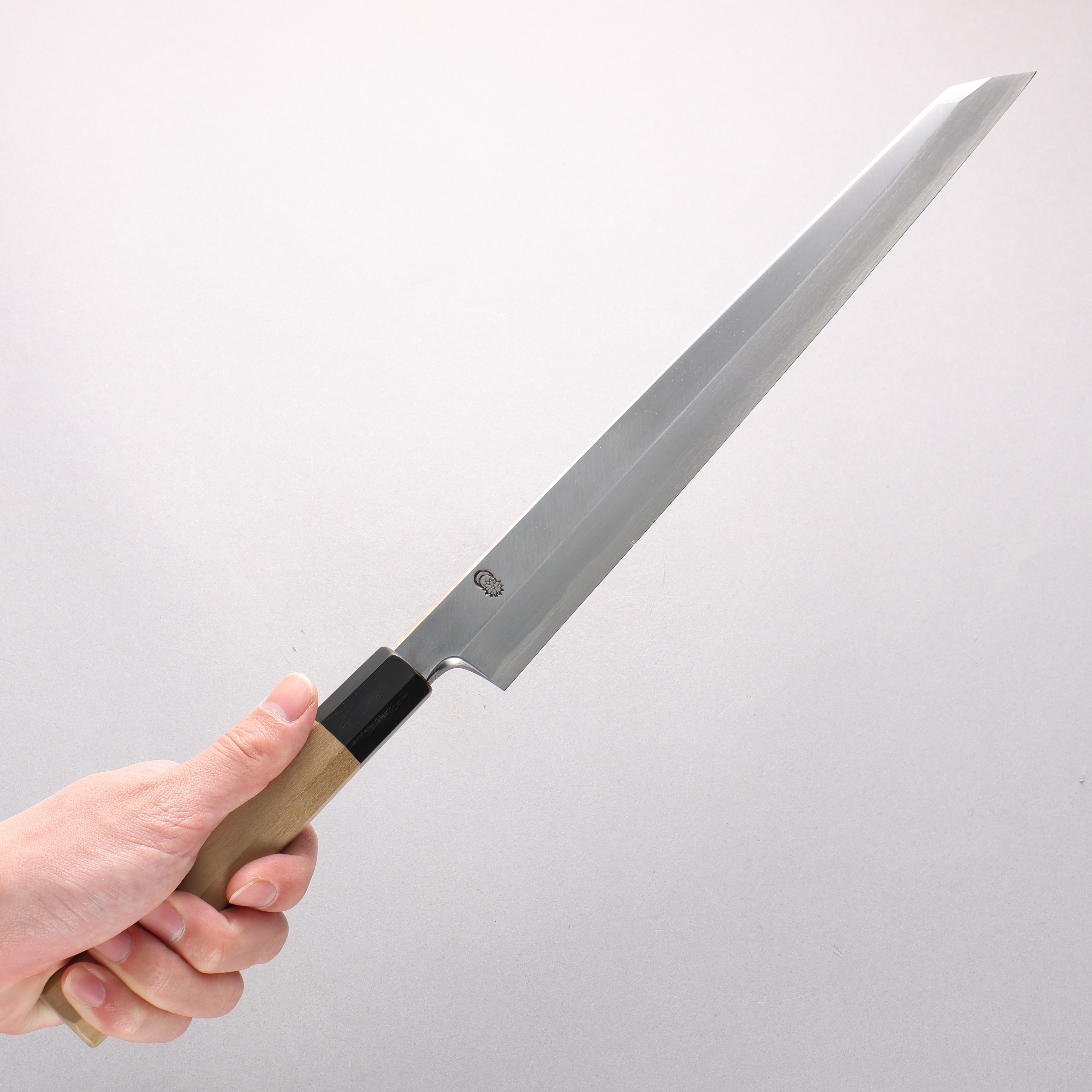 Kikuzuki White Steel No.2 Kasumitogi Kiritsuke Yanagiba 300mm Magnolia Handle - Japanny - Best Japanese Knife