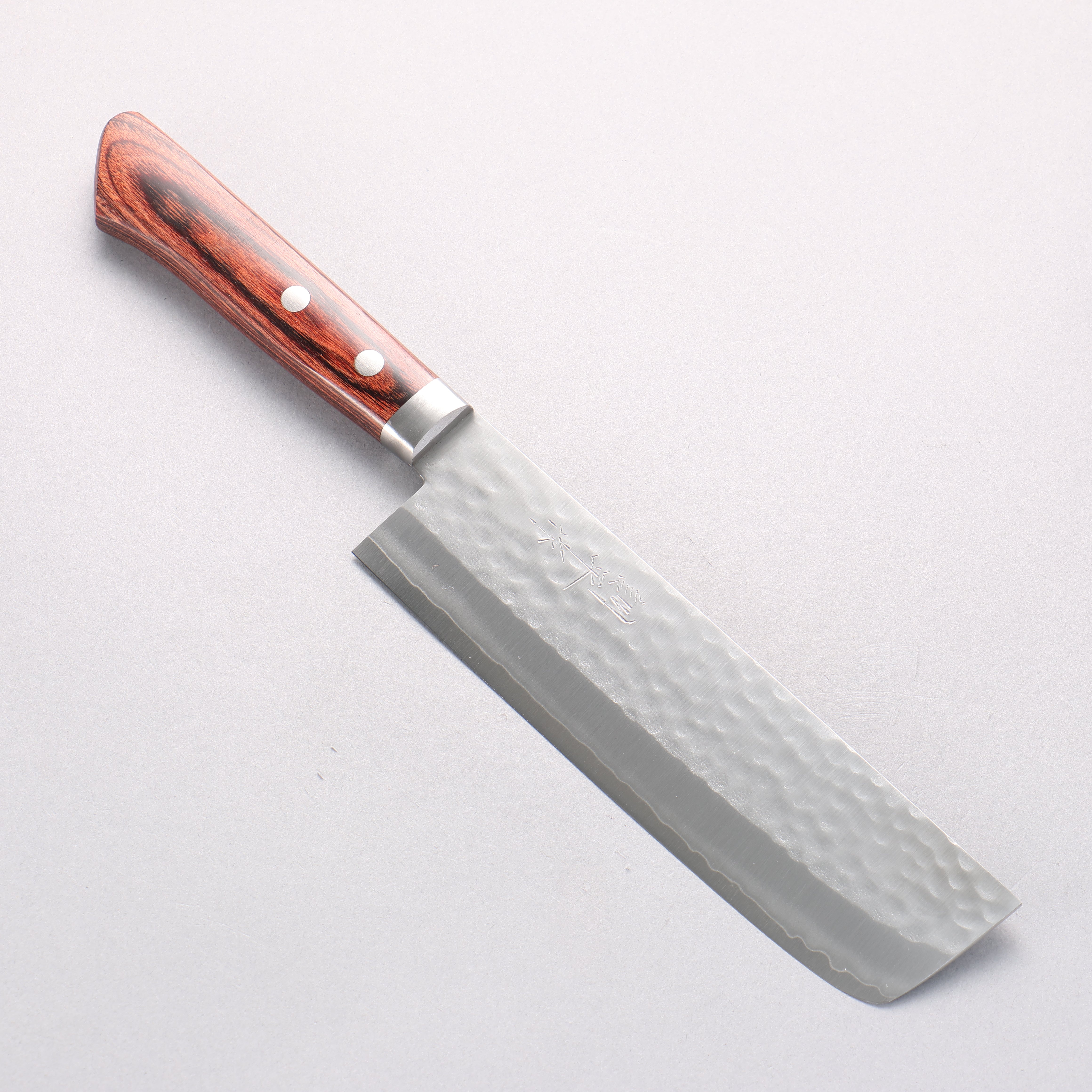 Kunihira VG1 Hammered Usuba 165mm Mahogany Handle - Japanny - Best Japanese Knife