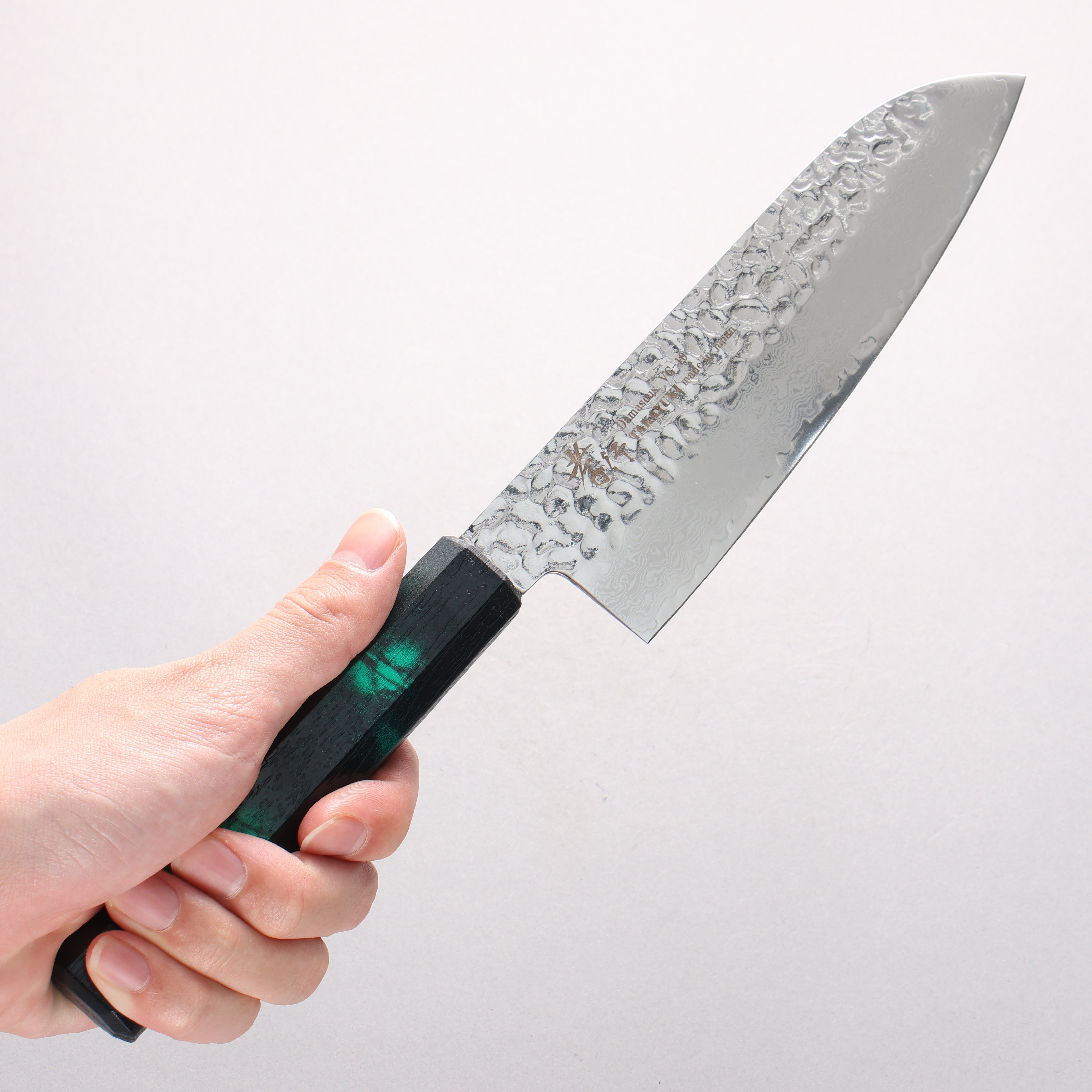 Sakai Takayuki Nanairo VG10 33 Layer Santoku 180mm ABS resin(Green tortoiseshell) Handle - Japanny - Best Japanese Knife