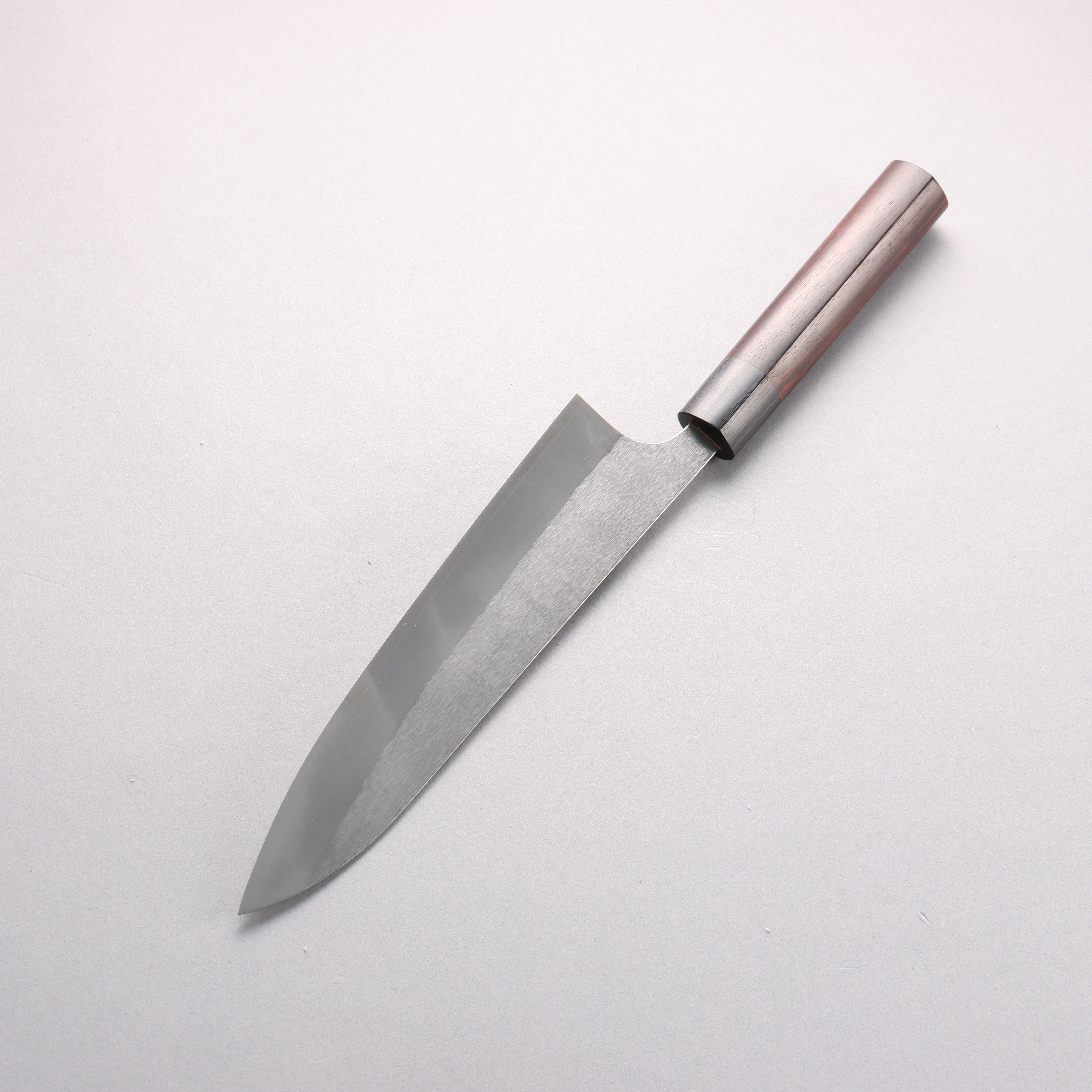 Shungo Ogata SG2 Vertical and Horizontal Hairlines Gyuto 210mm Rosewood Handle - Japanny - Best Japanese Knife