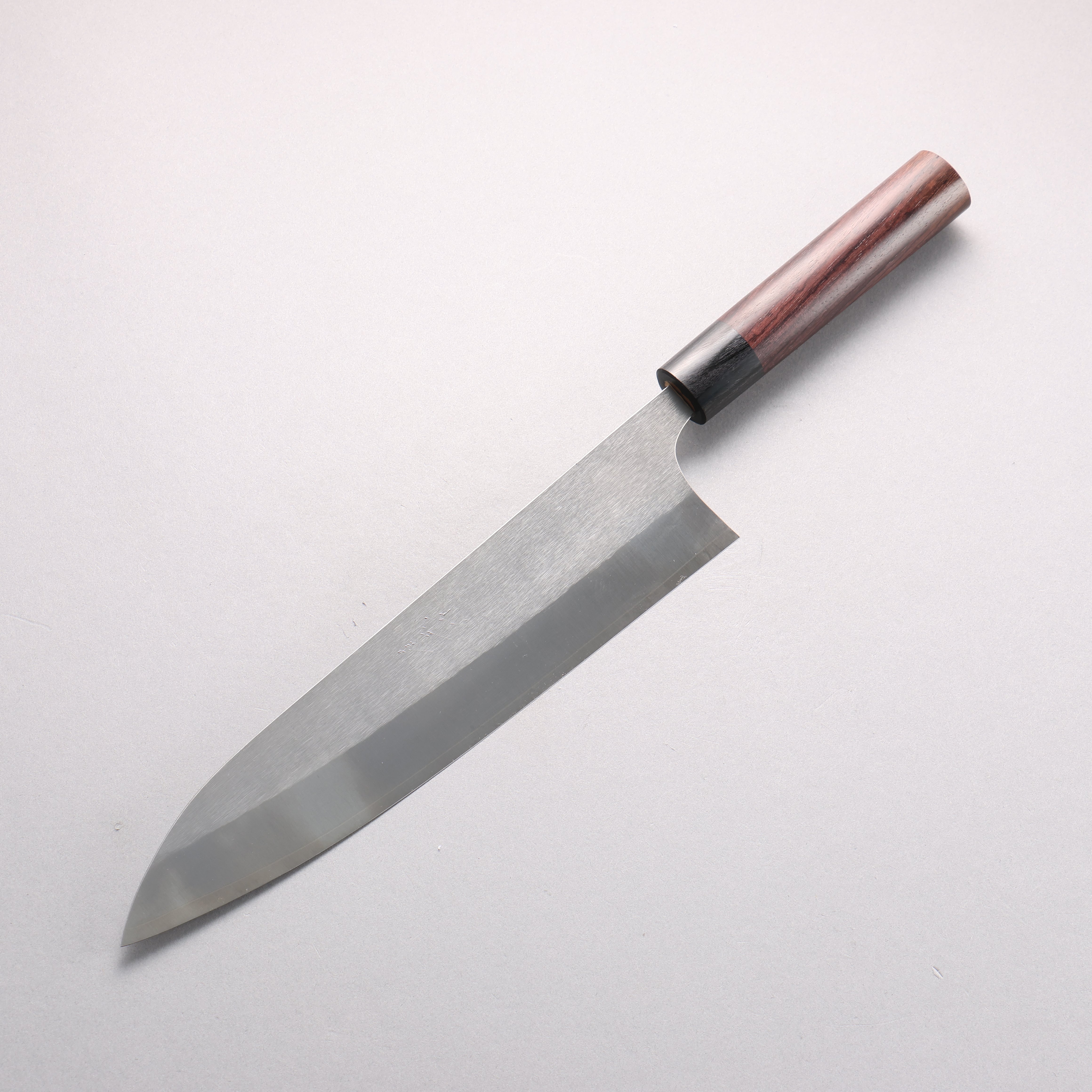 Shungo Ogata SG2 Vertical and Horizontal Hairlines Gyuto 240mm Rosewood Handle - Japanny - Best Japanese Knife
