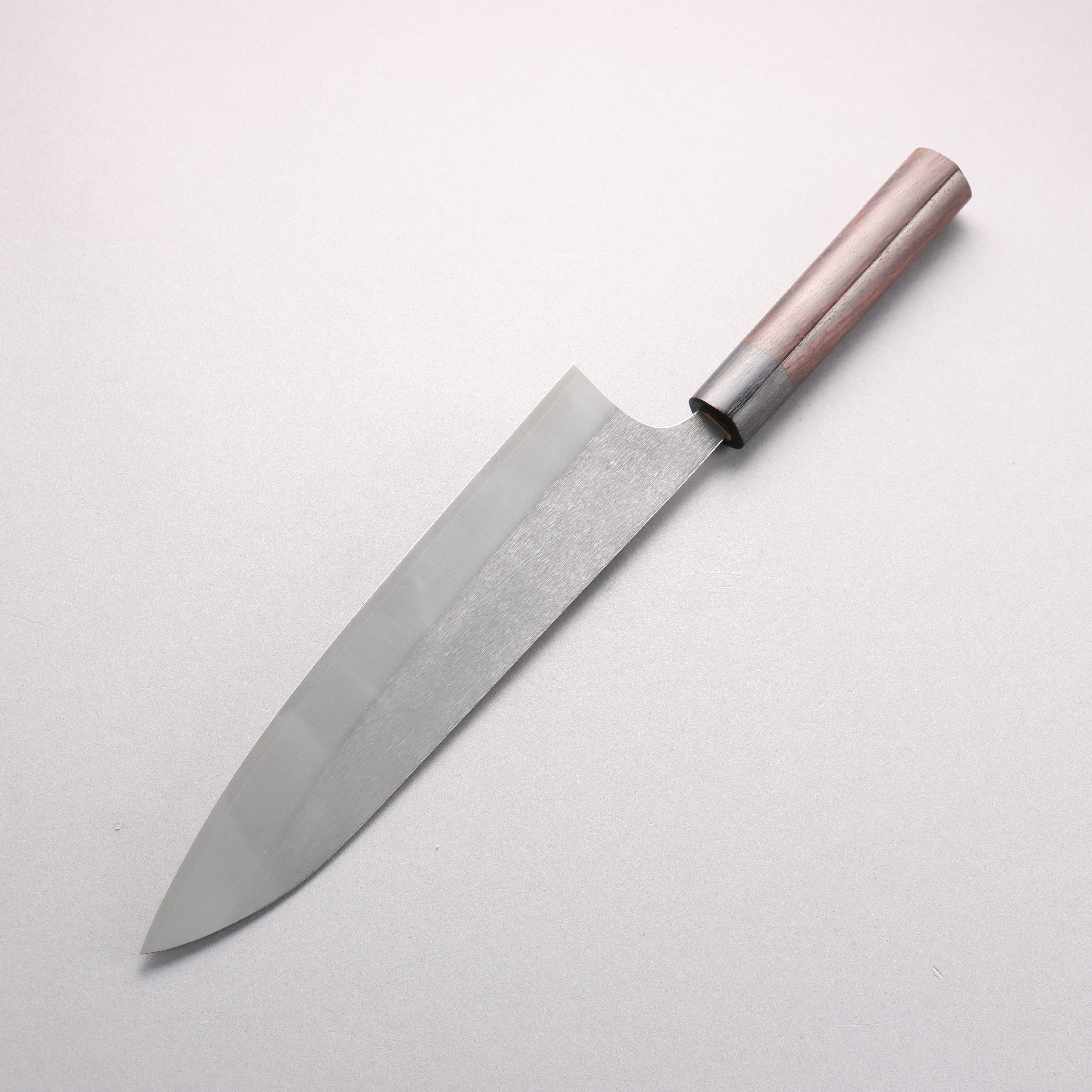 Shungo Ogata SG2 Vertical and Horizontal Hairlines Gyuto 240mm Rosewood Handle - Japanny - Best Japanese Knife