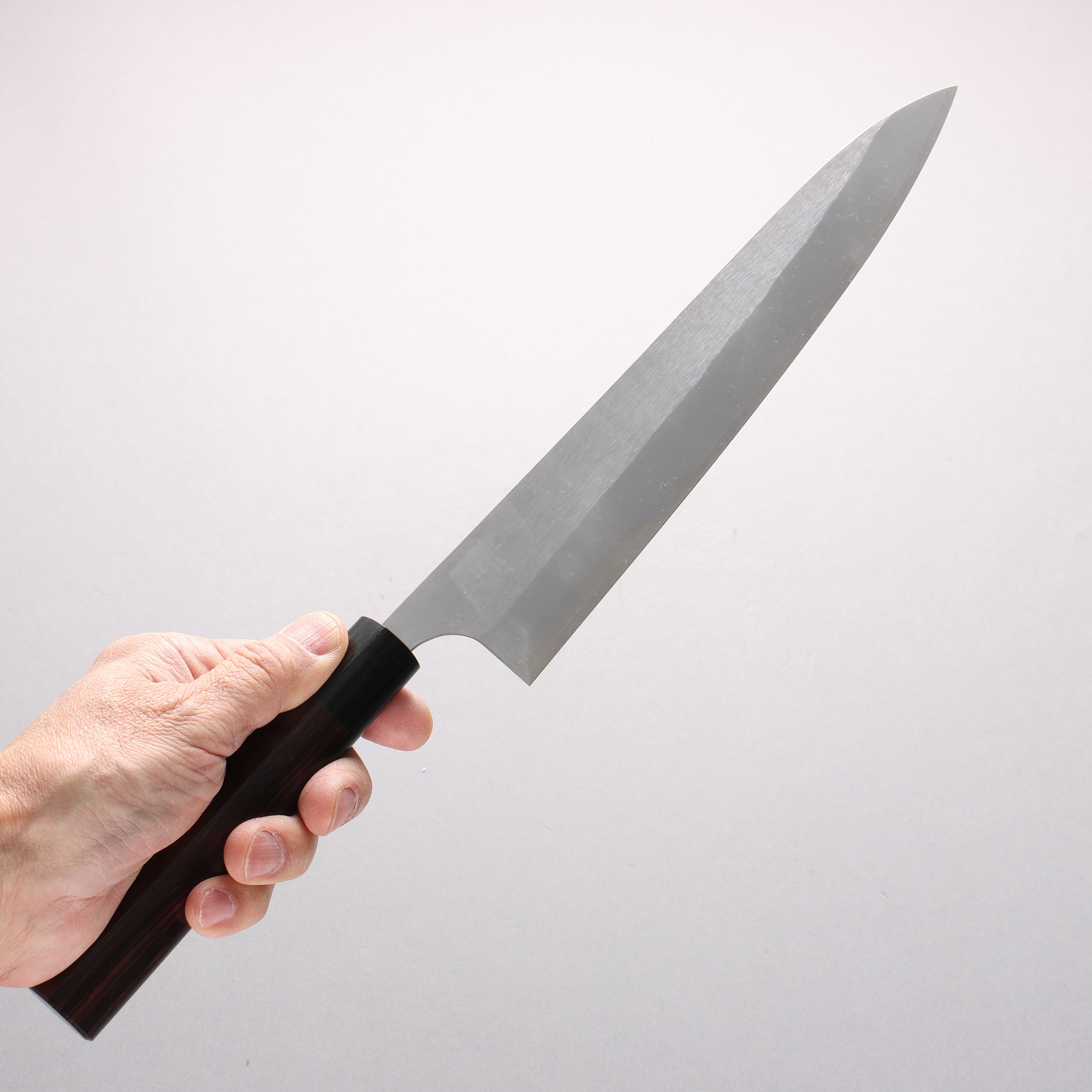 Shungo Ogata SG2 Vertical and Horizontal Hairlines Sujihiki 240mm Rosewood Handle - Japanny - Best Japanese Knife