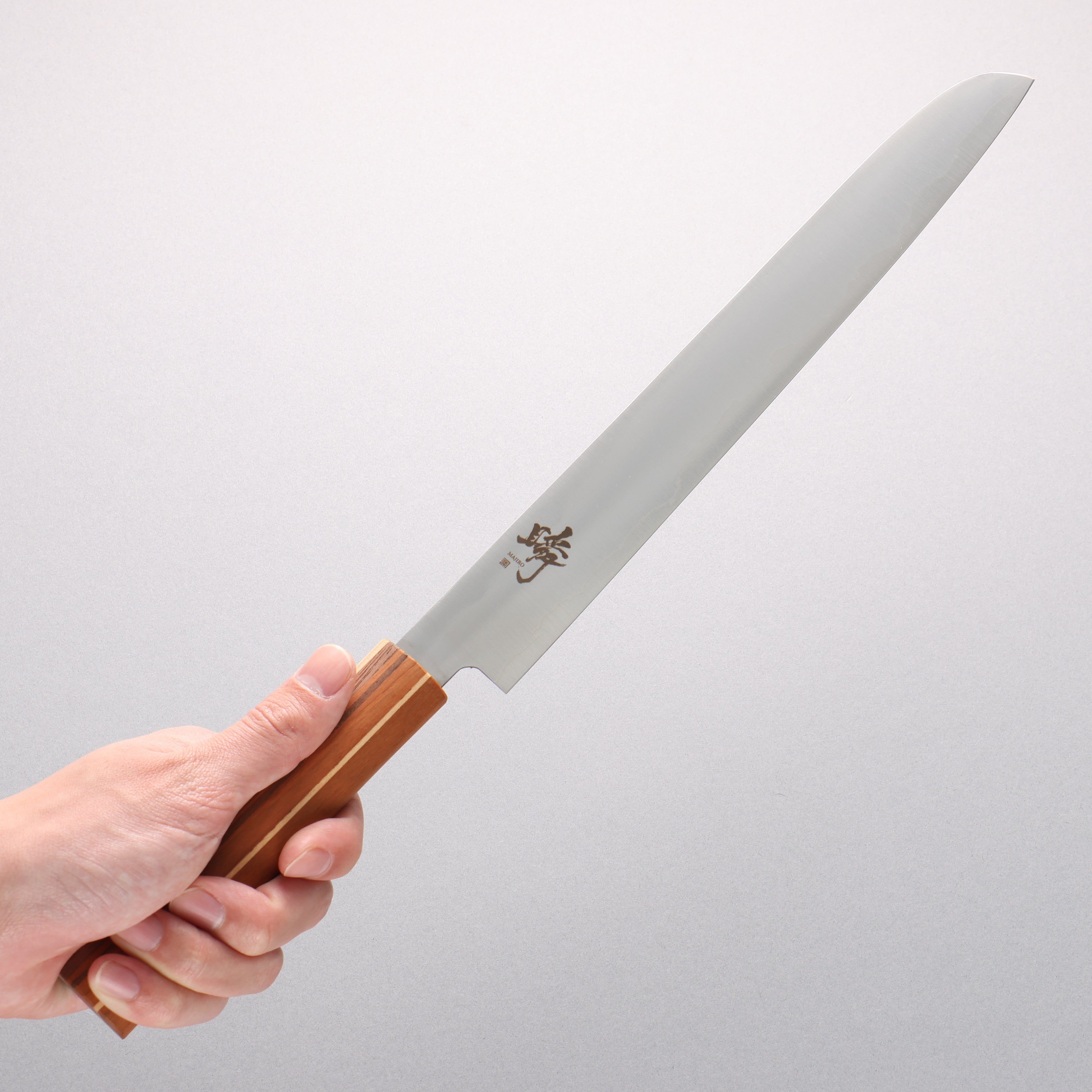 Shigeki Tanaka Majiro Silver Steel No.3 Bread Slicer 270mm Maple, Cherry, Walnut Handle - Japanny - Best Japanese Knife