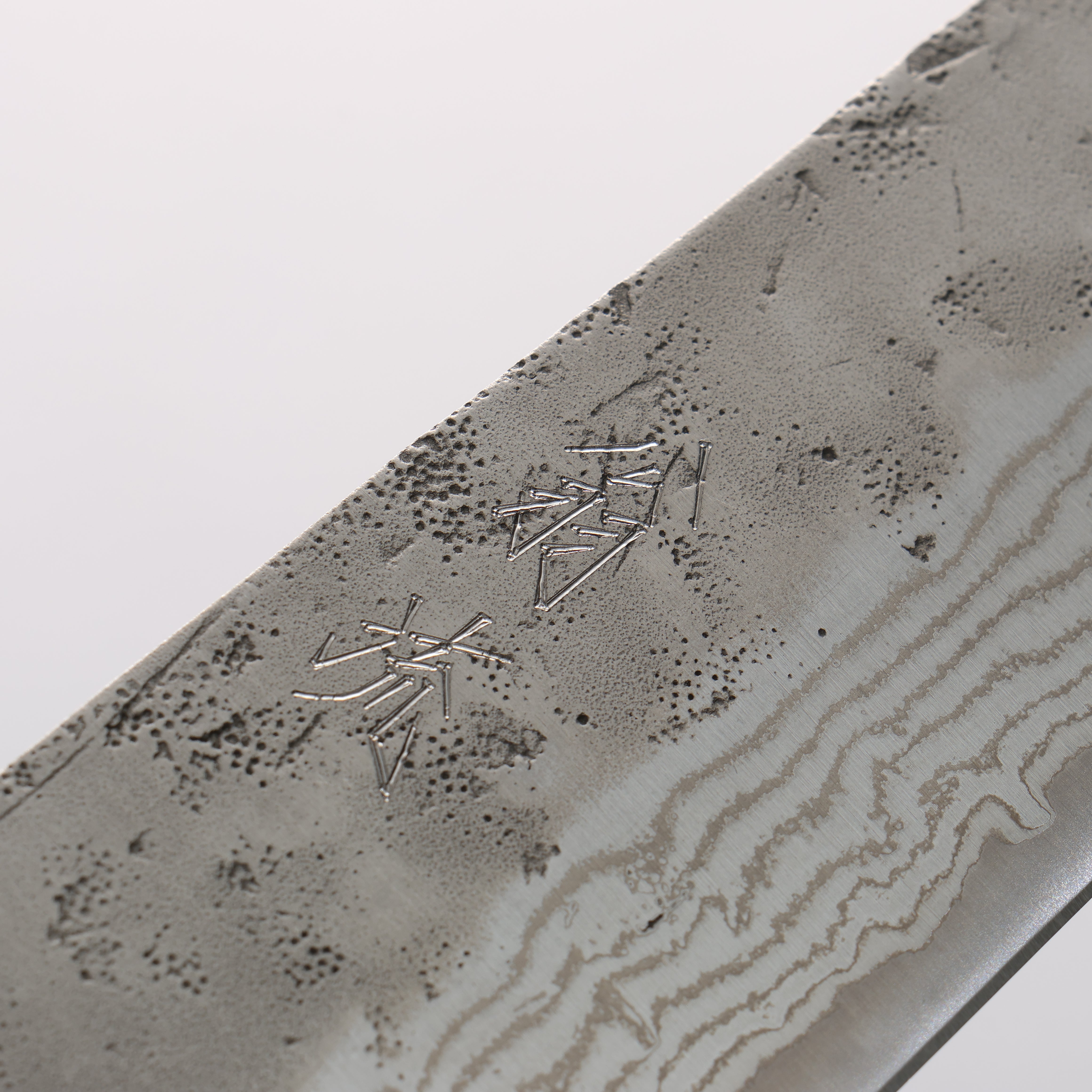 Oul Swedish Steel-stn Damascus Washiji Gyuto 210mm Oak Handle - Japanny - Best Japanese Knife