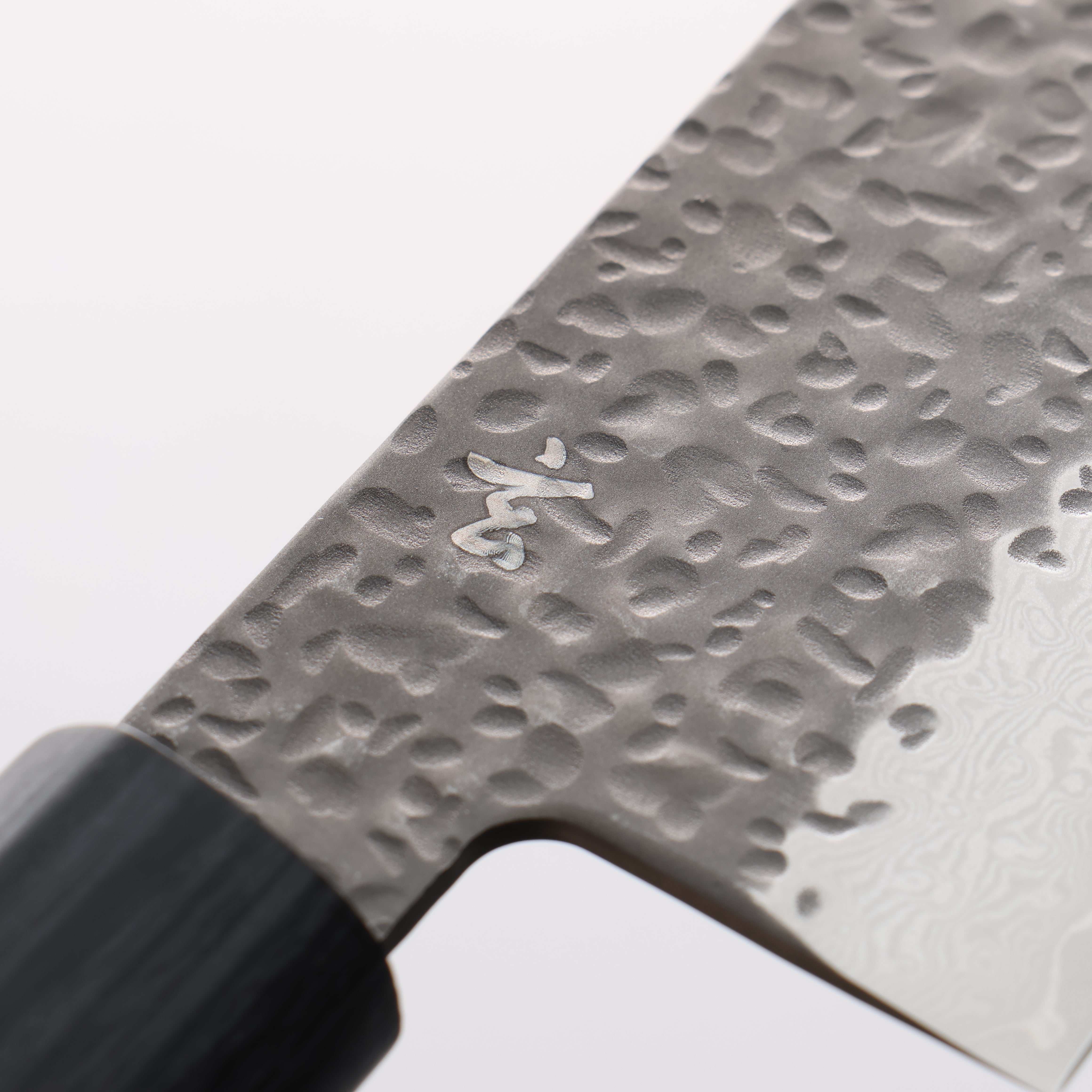 Shizu Gen VG10 Hammered Black Finished Gyuto 240mm Brown Pakka wood Handle - Japanny - Best Japanese Knife