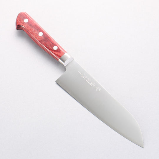 Takamura Knives SG2 Santoku 170mm with Red Pakka wood Handle - Japanny - Best Japanese Knife
