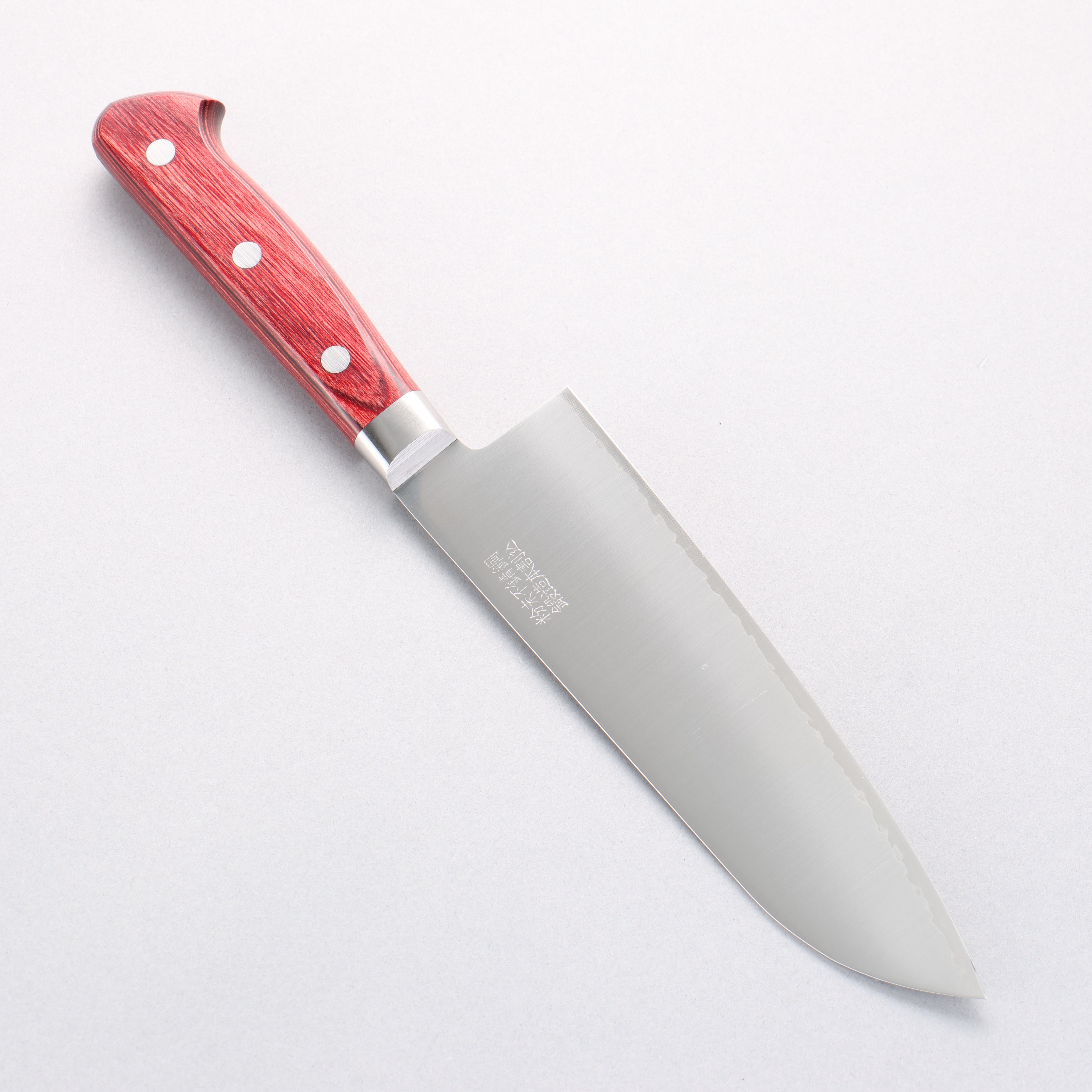 Takamura Knives SG2 Santoku 170mm with Red Pakka wood Handle - Japanny - Best Japanese Knife