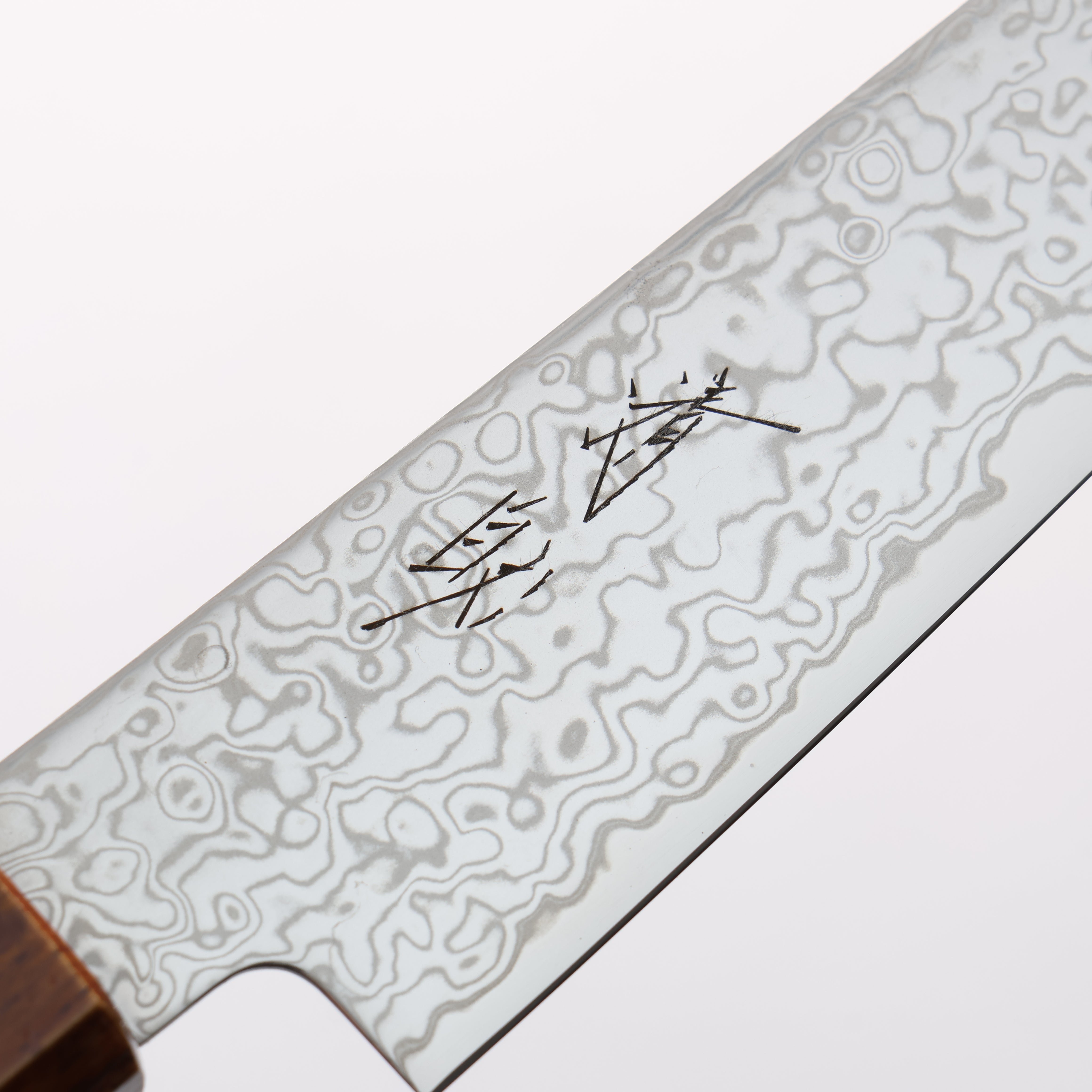 Seisuke SG2 Damascus Migaki Finished Kiritsuke Petty-Utility 150mm Burnt Oak (Lacquered) Handle