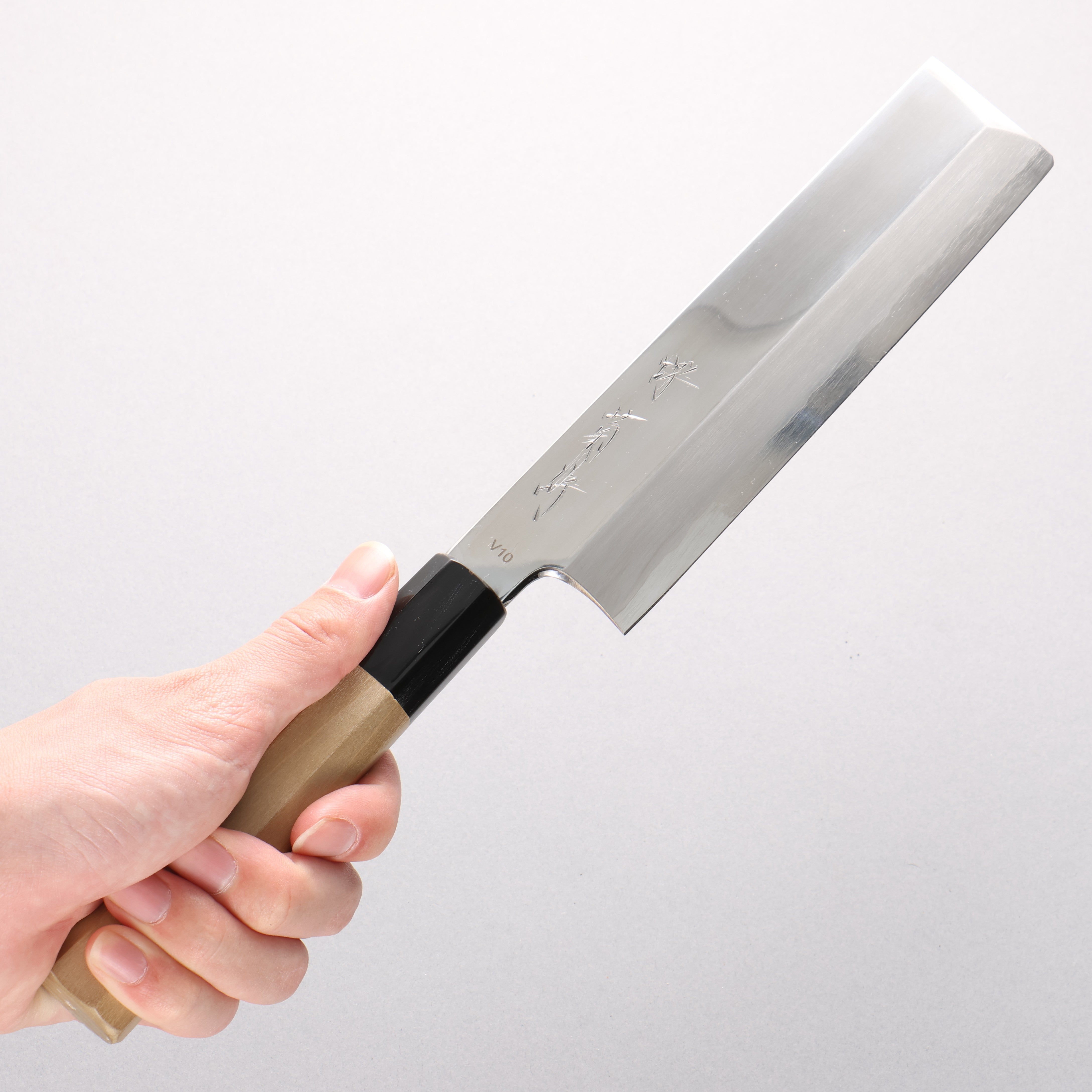 Kikumori VG10 Mirrored Finish Usuba Japanese Chef Knife 180mm - Japanny - Best Japanese Knife