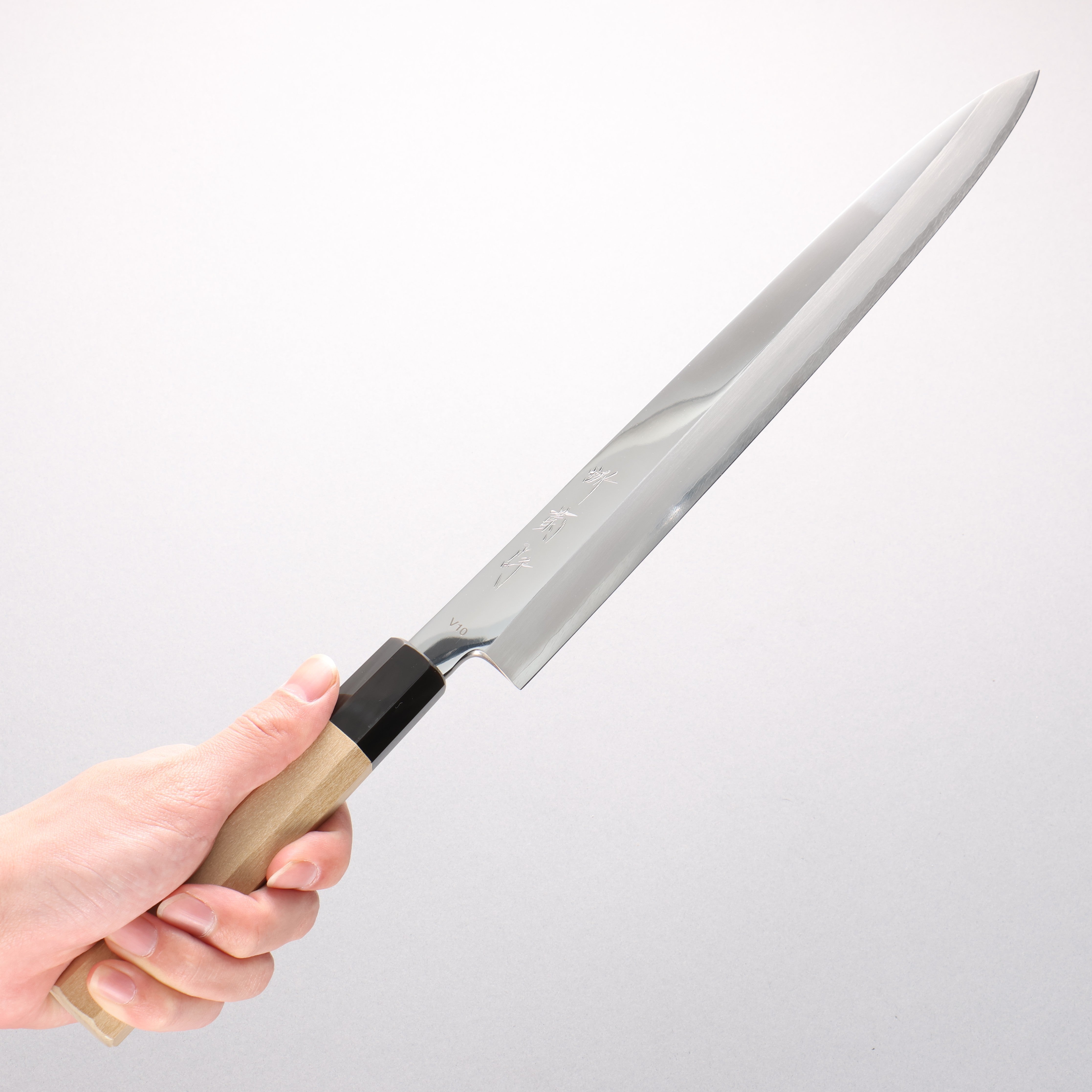 Sakai Kikumori VG10 Mirrored Finish Yanagiba 300mm Magnolia Handle - Japanny - Best Japanese Knife