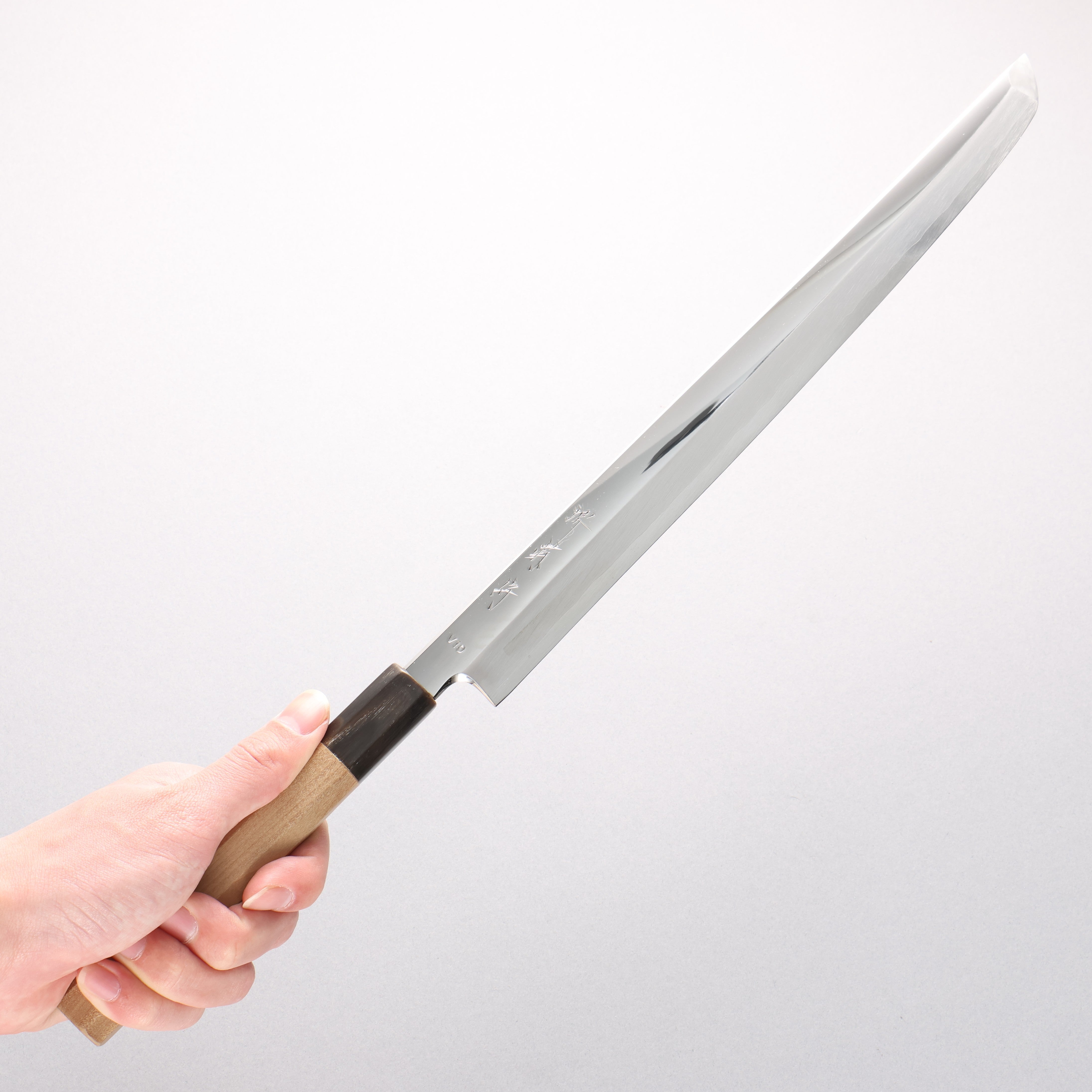 Sakai Kikumori VG10 Mirrored Finish Sakimaru Takohiki 300mm Magnolia Handle - Japanny - Best Japanese Knife