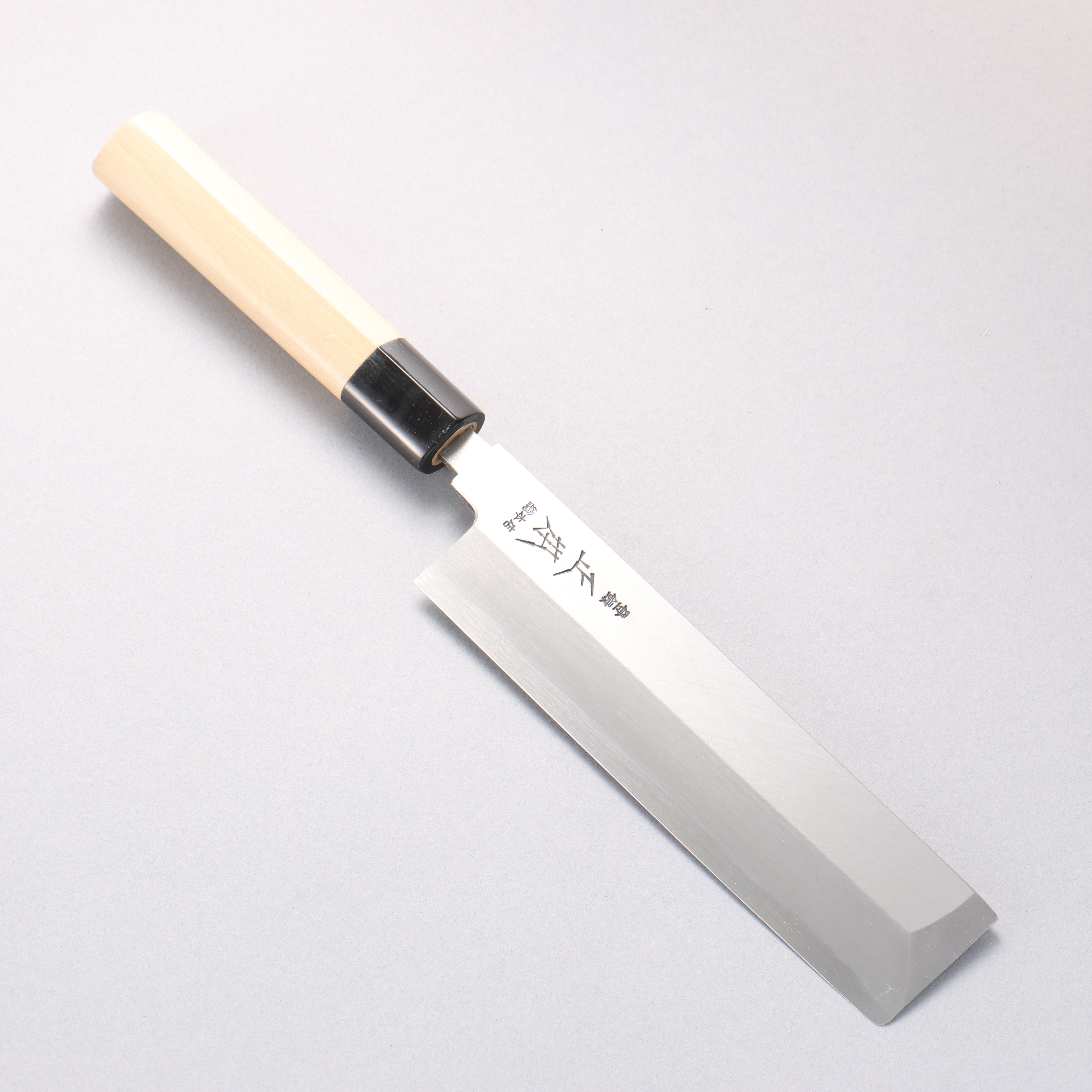 Masamoto Hongasumi White Steel No.2 Kakugata Usuba 180mm Magnolia Handle - Japanny - Best Japanese Knife
