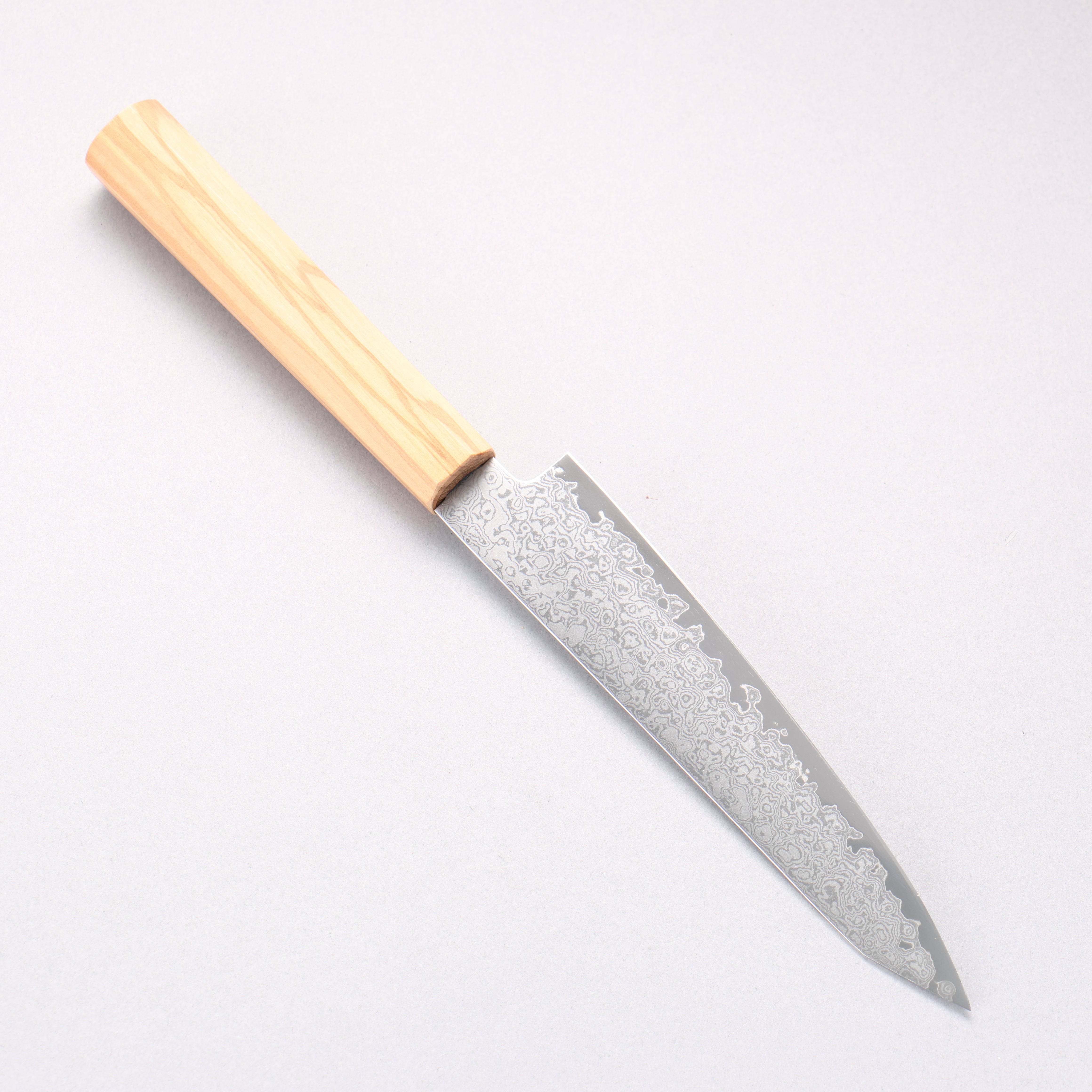 Kanjyo VG10 Damascus Kiritsuke Petty-Utility 150mm Olive tree Handle - Japanny - Best Japanese Knife