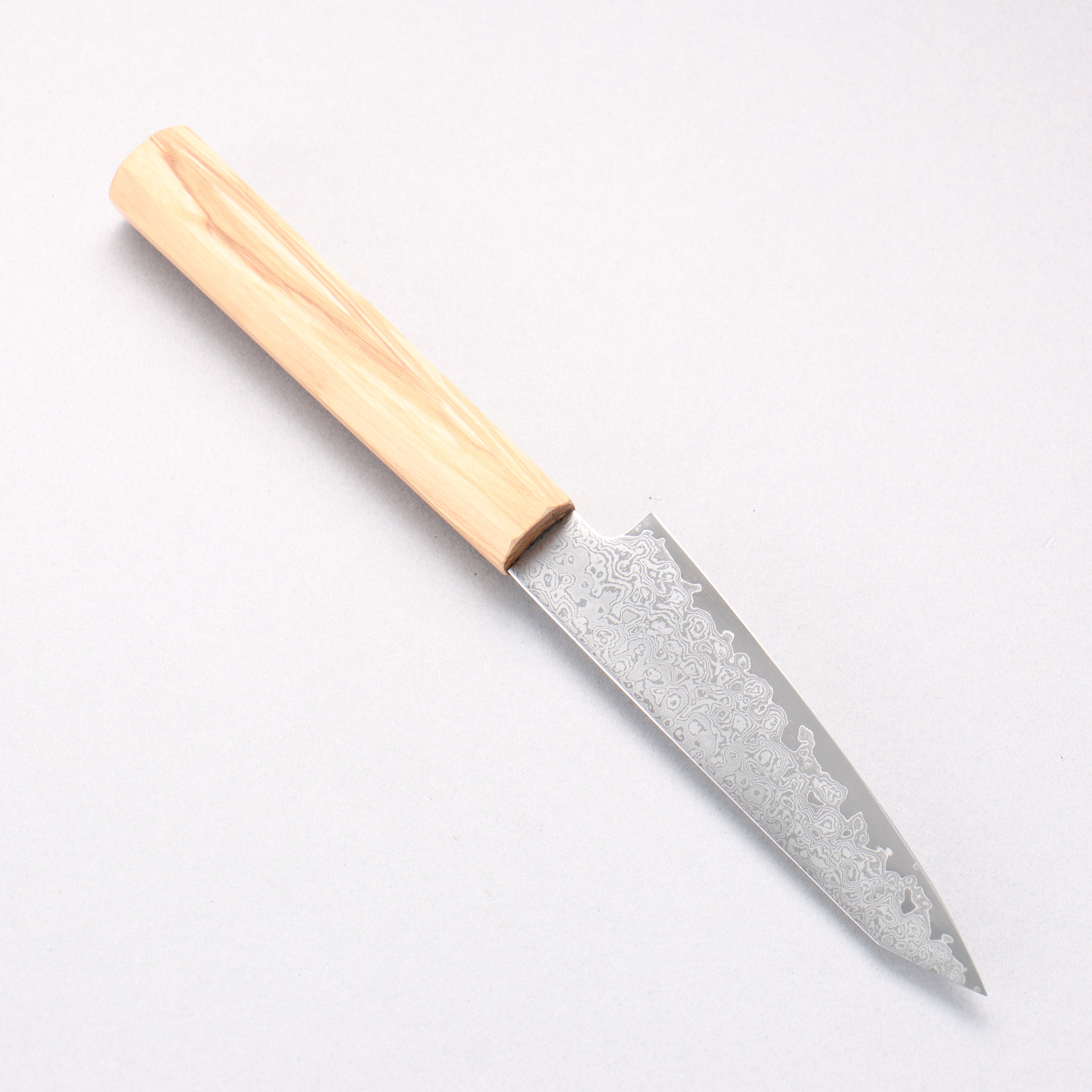Kanjyo VG10 Damascus Kiritsuke Petty-Utility 120mm Olive tree Handle - Japanny - Best Japanese Knife