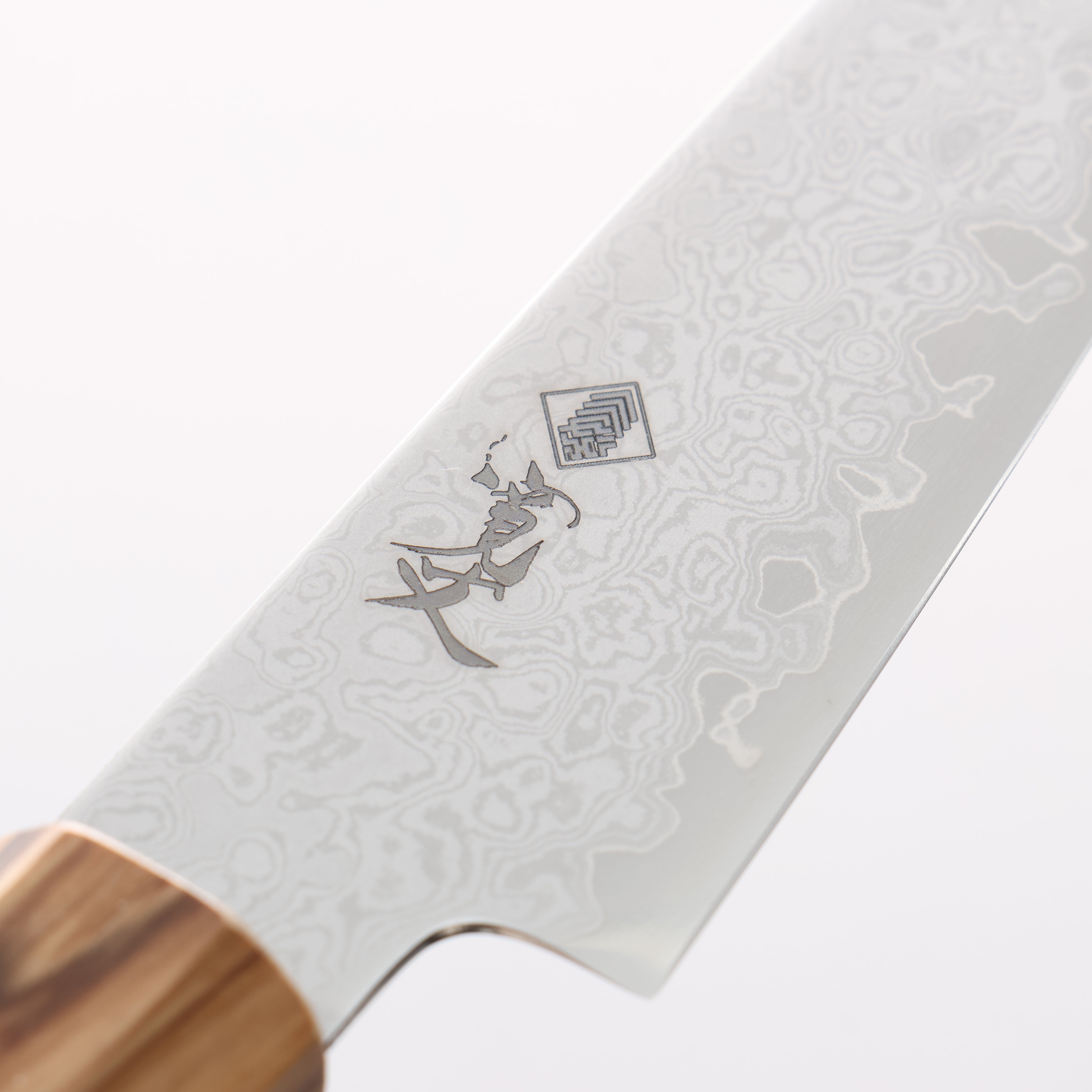 Kanjyo VG10 Damascus Kiritsuke Petty-Utility 120mm Olive tree Handle - Japanny - Best Japanese Knife