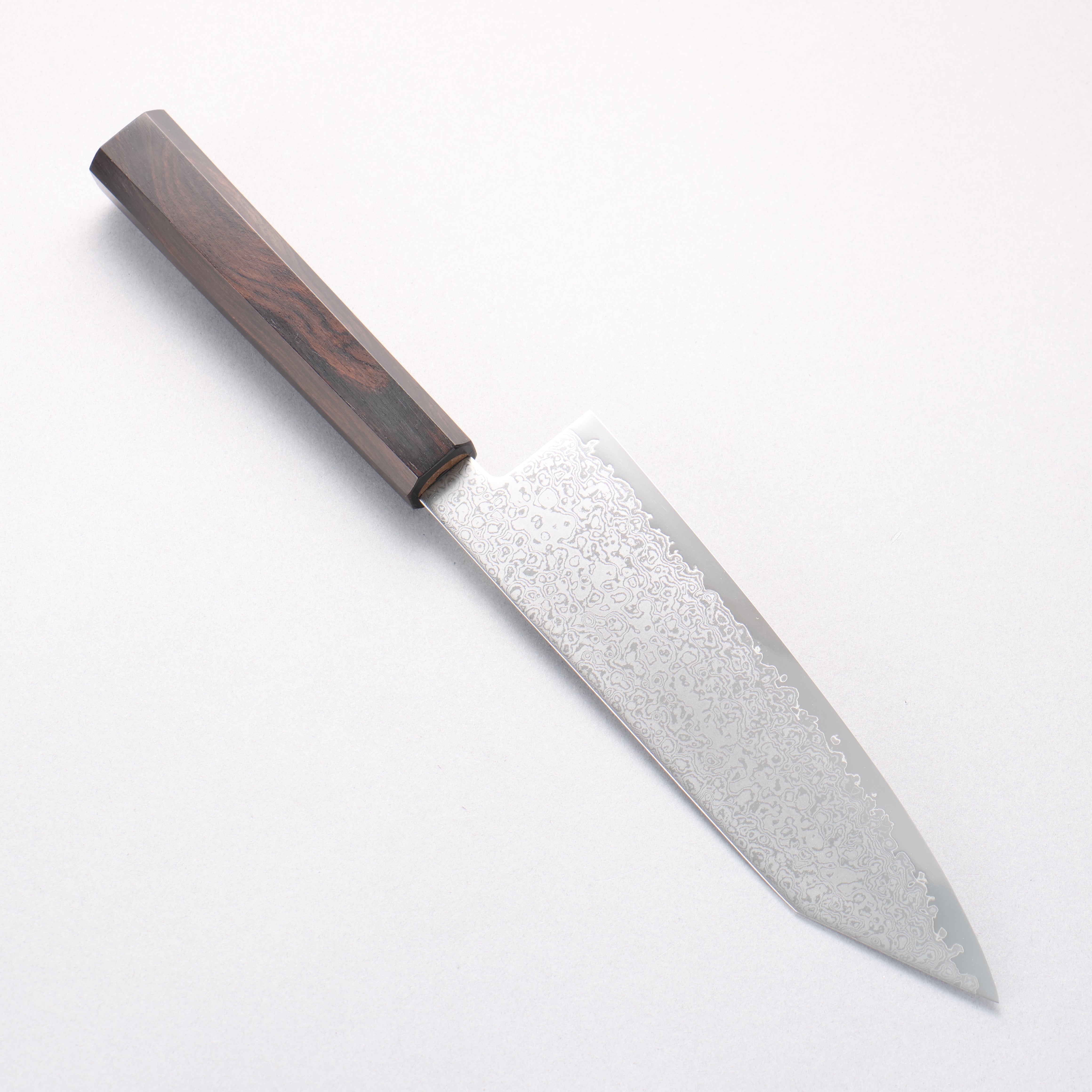 Kanjyo VG10 Damascus Kiritsuke Santoku 180mm Ebony Wood Handle - Japanny - Best Japanese Knife