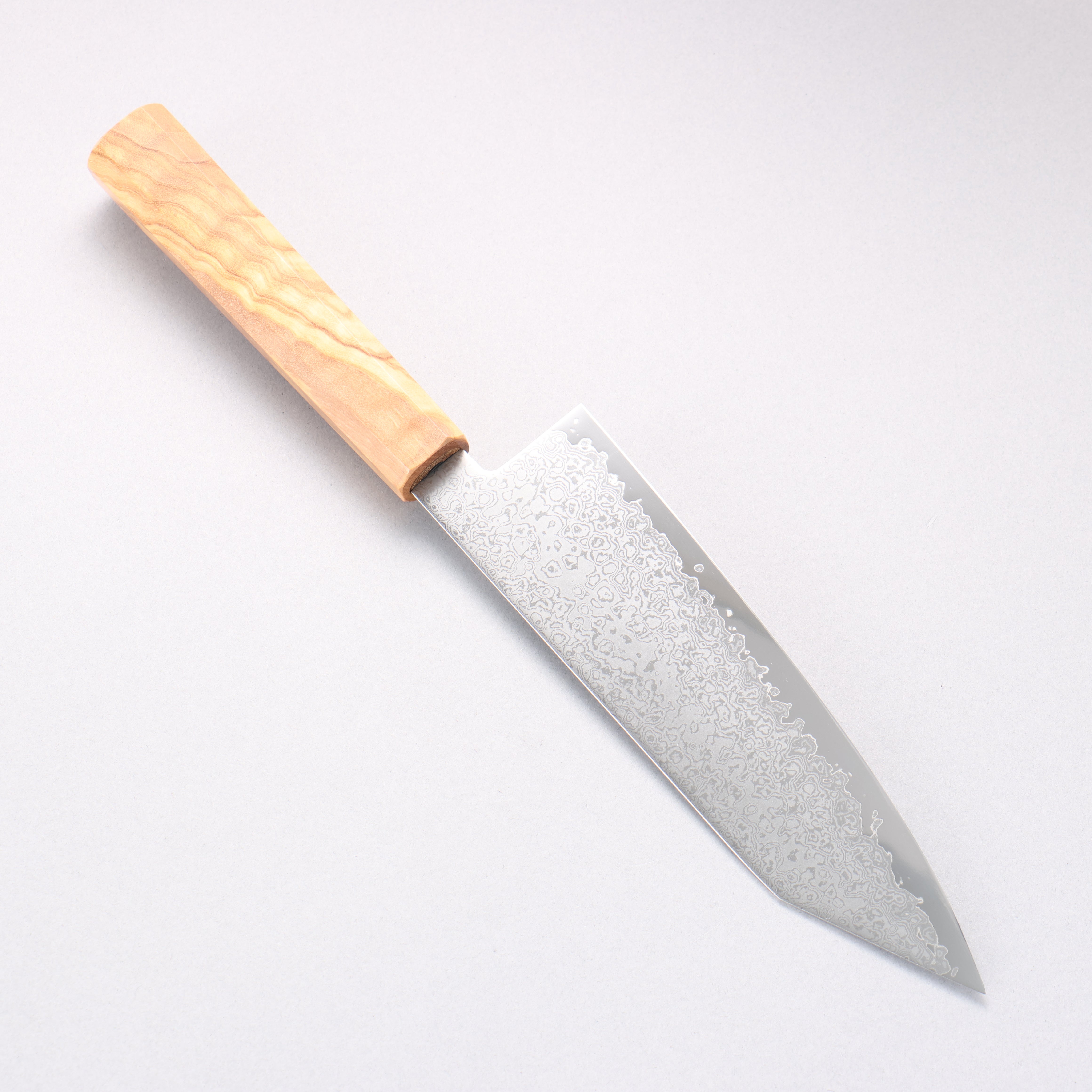 Kanjyo VG10 Damascus Kiritsuke Santoku 180mm Olive tree Handle - Japanny - Best Japanese Knife
