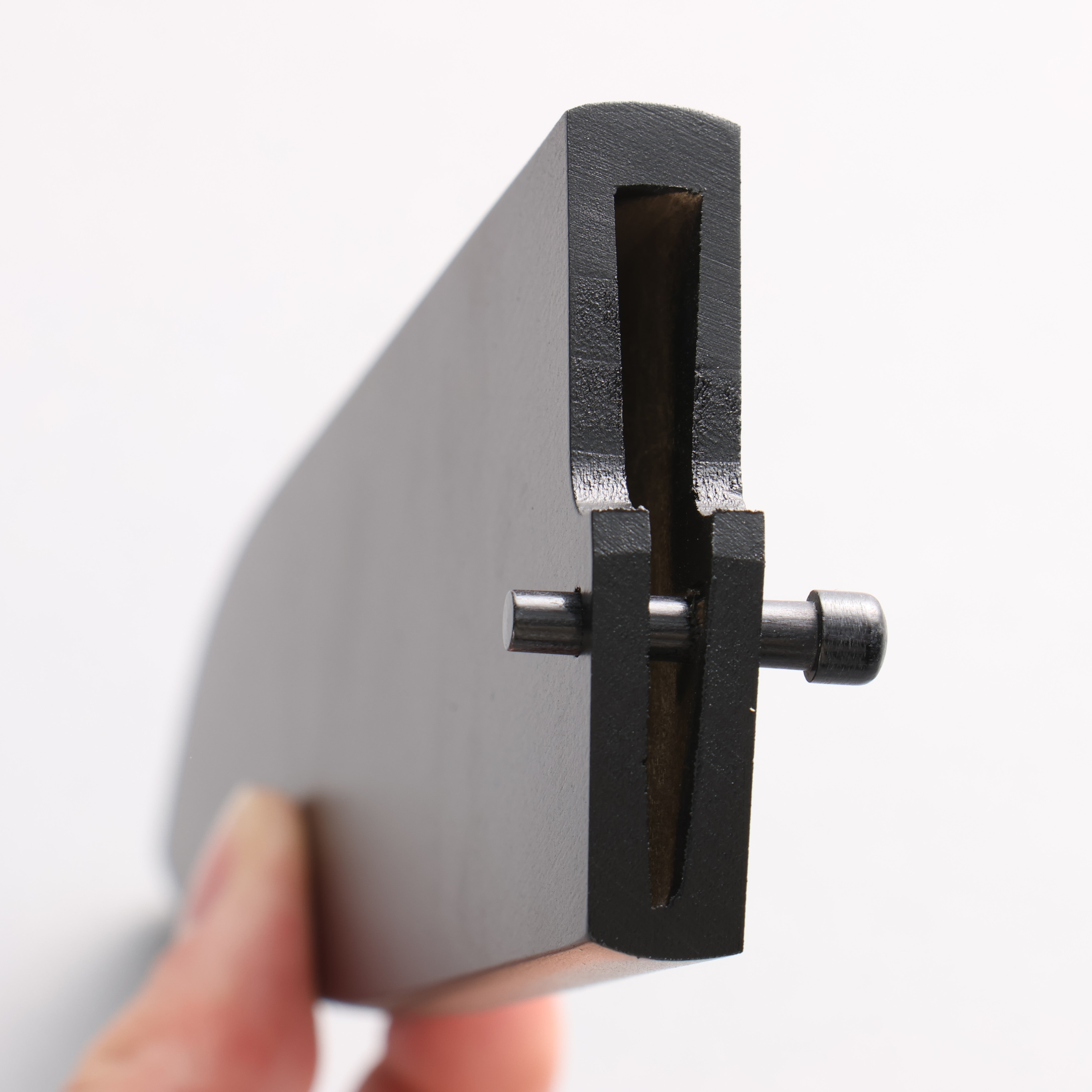 Étui Saya noir pour couteau de chef Gyuto avec tige en contreplaqué - 180 mm