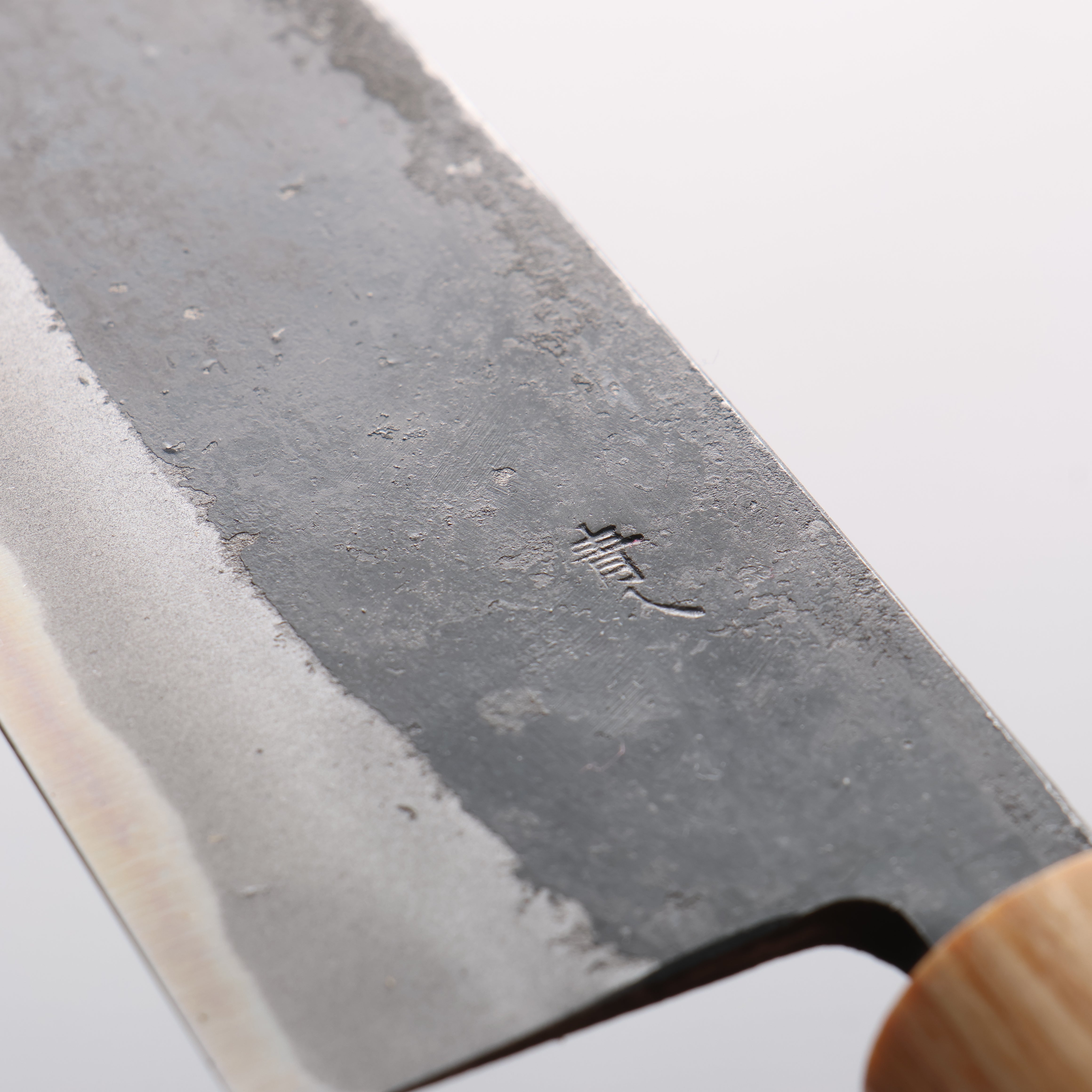 Kouki Blue Steel No.2 Black Finished Small Santoku 150mm American Cherry Handle