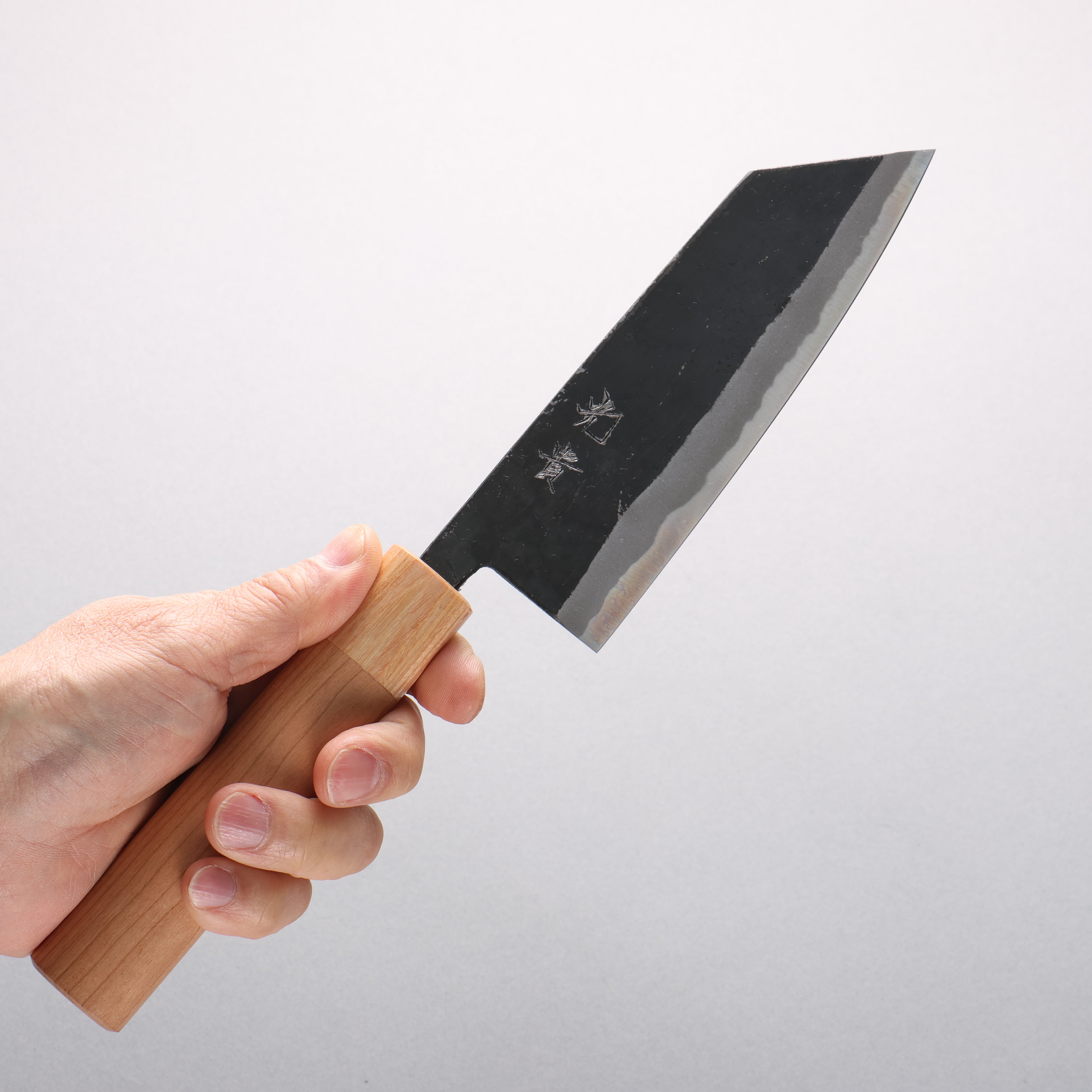 Kouki Blue Steel No.2 Black Finished Small Bunka 150mm American Cherry Handle