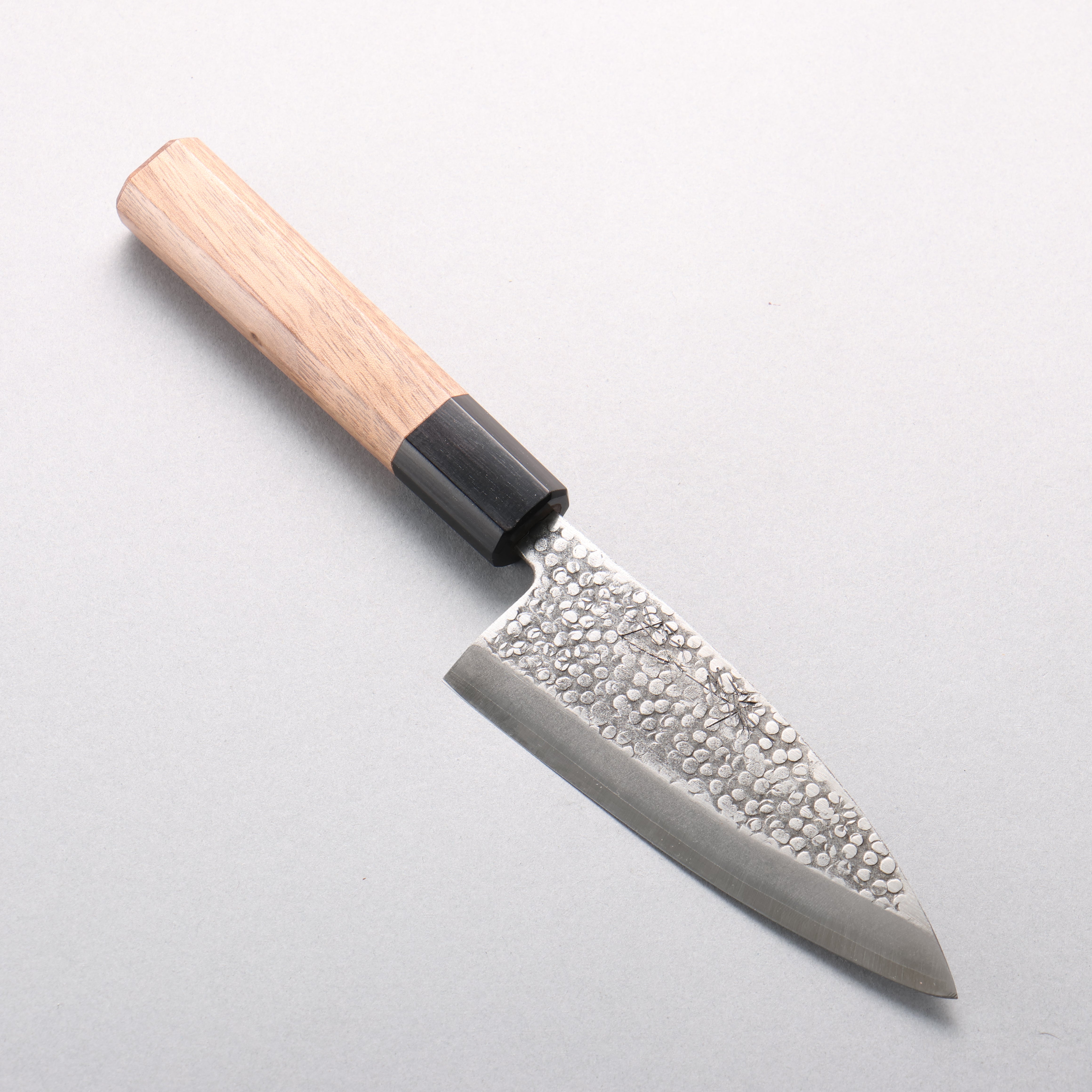 Seisuke Silver Steel No.3 Hammered(Maru) Ajikiri 120mm Walnut Handle