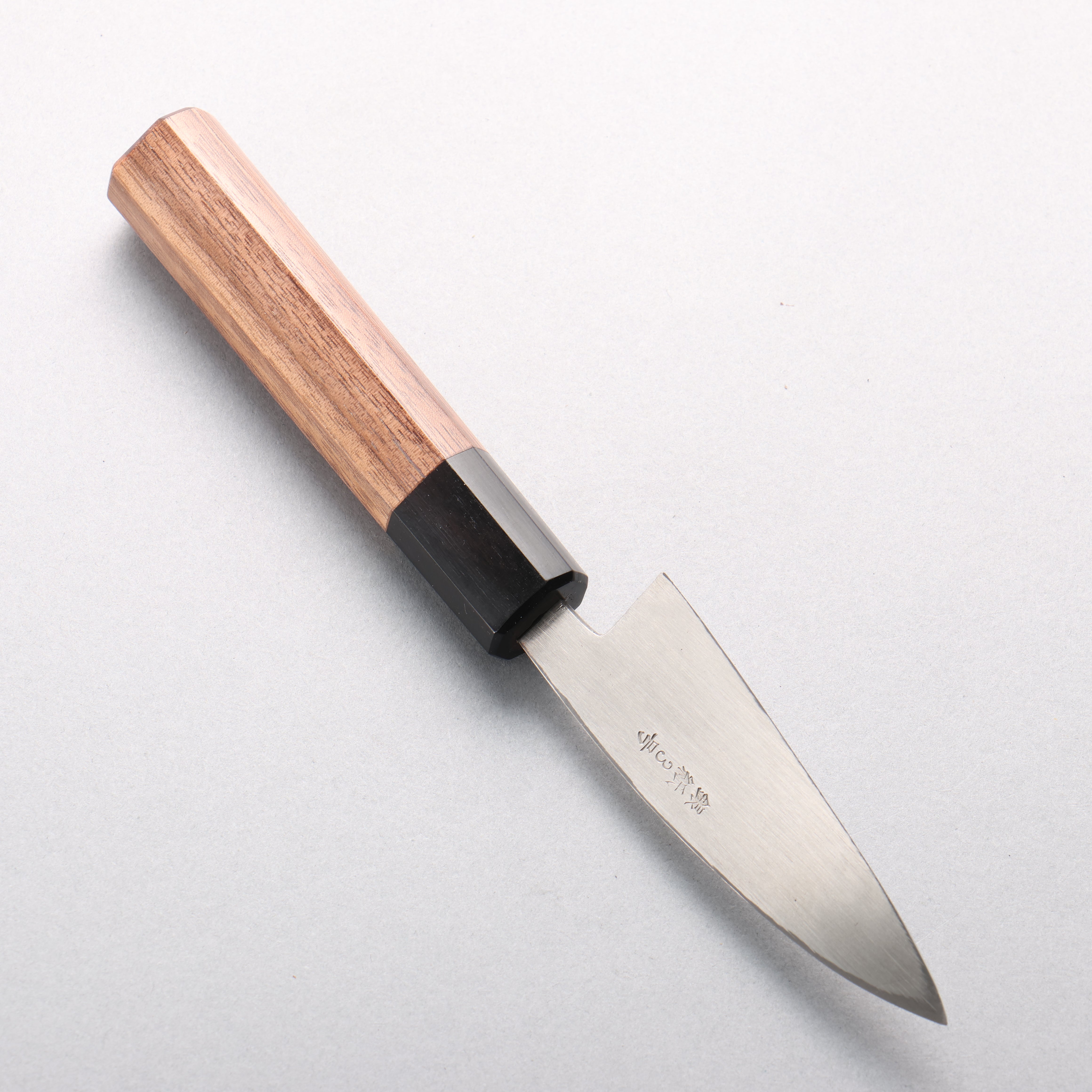 Seisuke Silver Steel No.3 Hammered(Maru) Ajikiri 90mm Walnut Handle