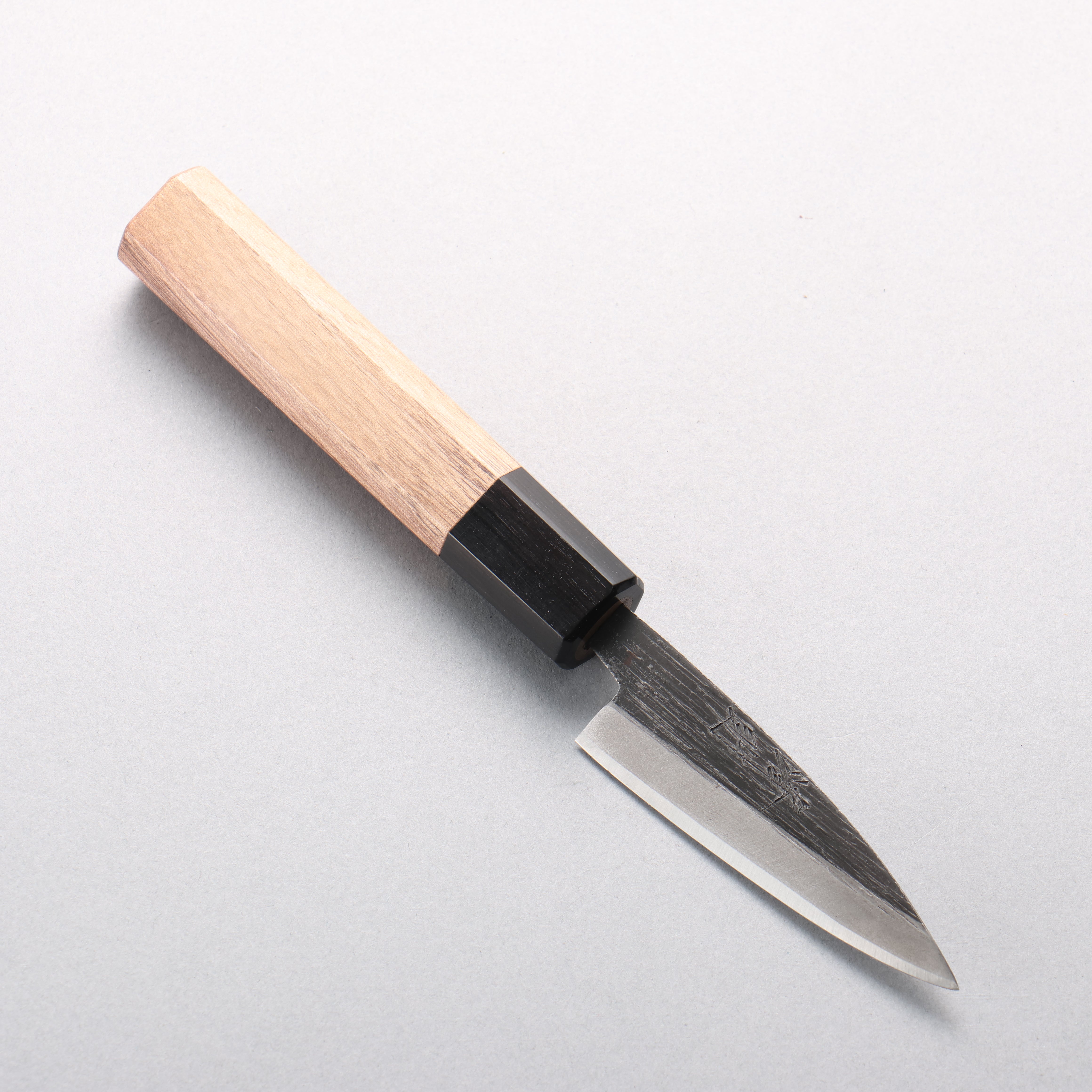 Seisuke Blue Steel No.2 Black Finished Ajikiri 75mm Walnut Handle