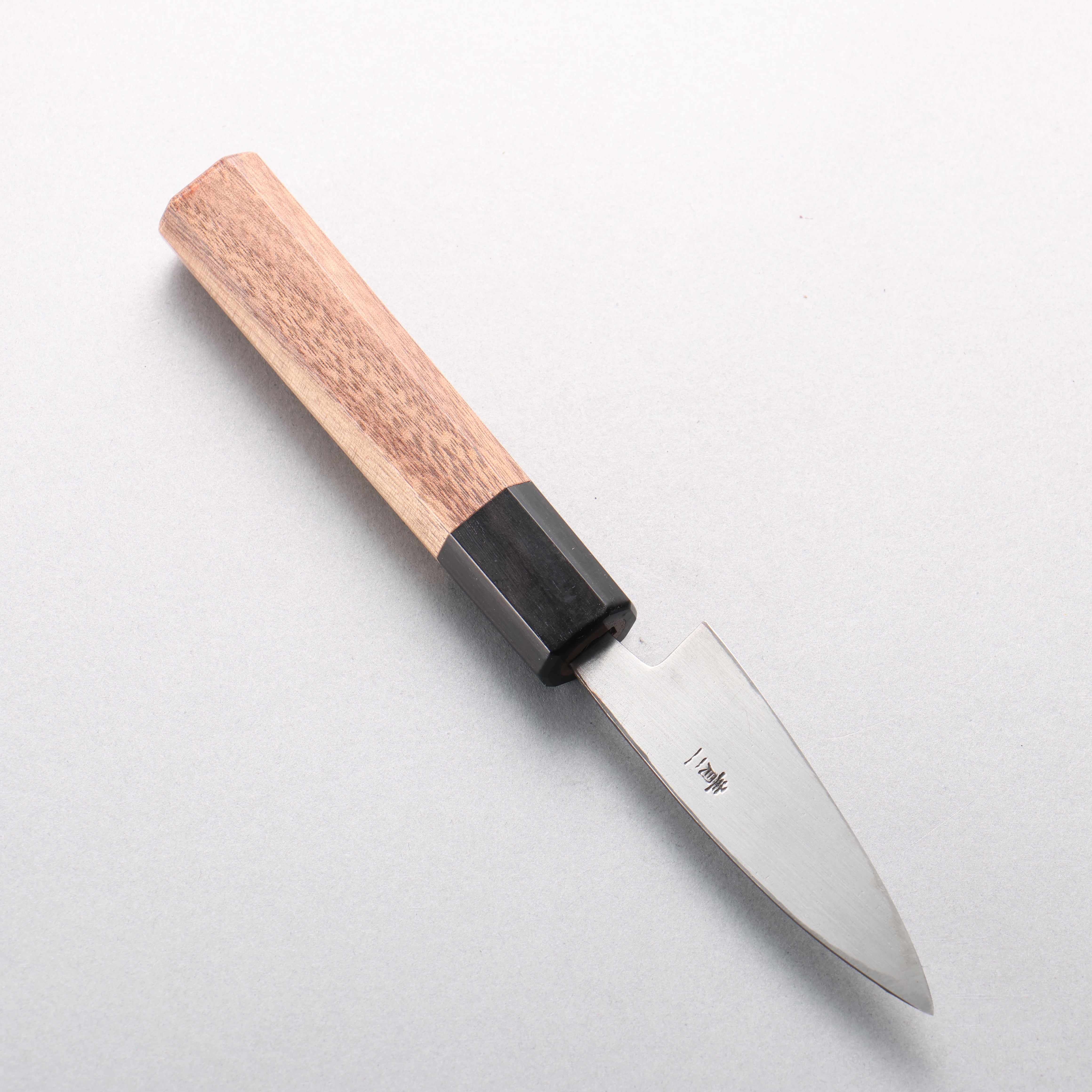Seisuke Blue Steel No.2 Black Finished Ajikiri 75mm Walnut Handle