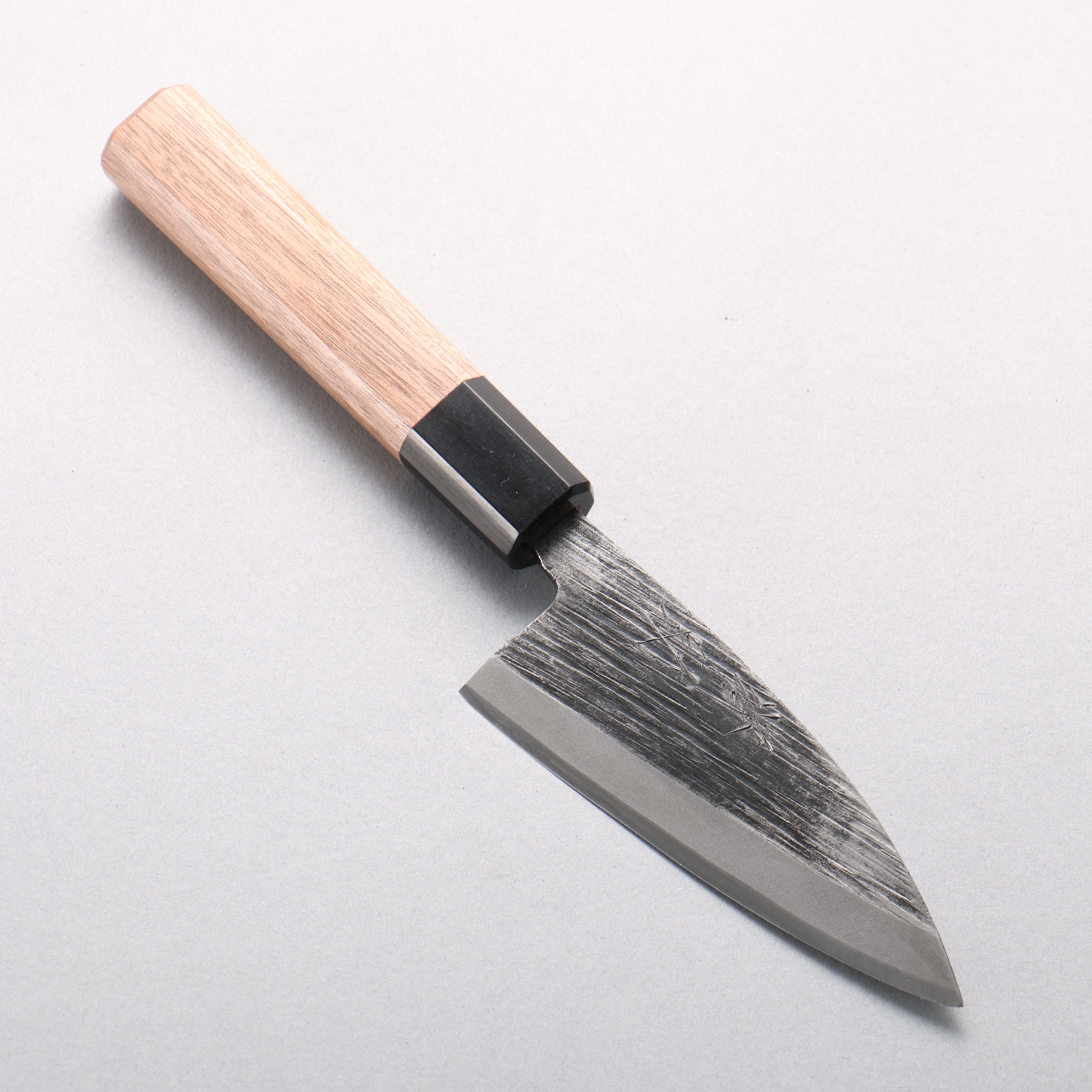 Seisuke Blue Steel No.2 Black Finished Ajikiri 105mm Walnut Handle
