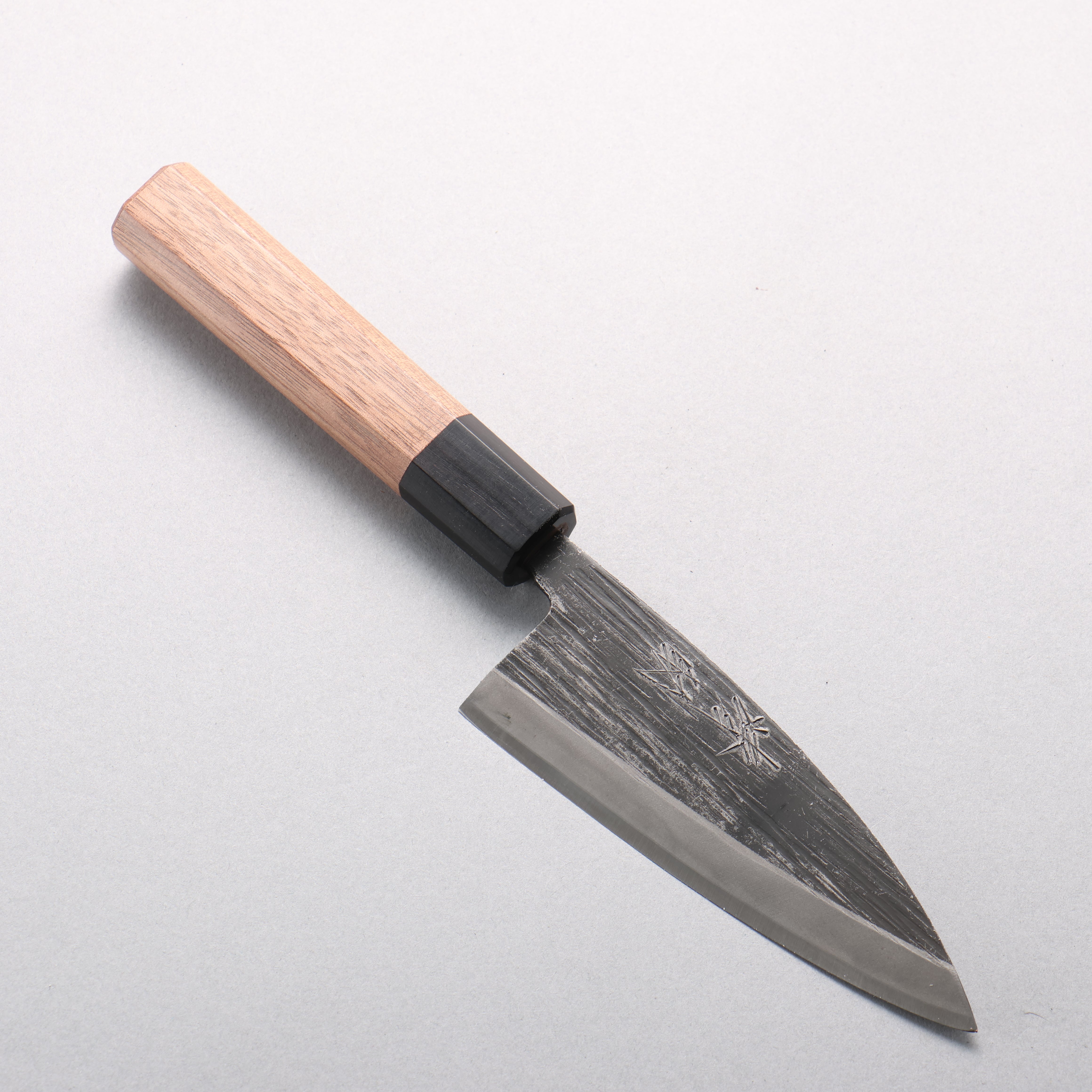 Seisuke Blue Steel No.2 Black Finished Ajikiri 120mm Walnut Handle