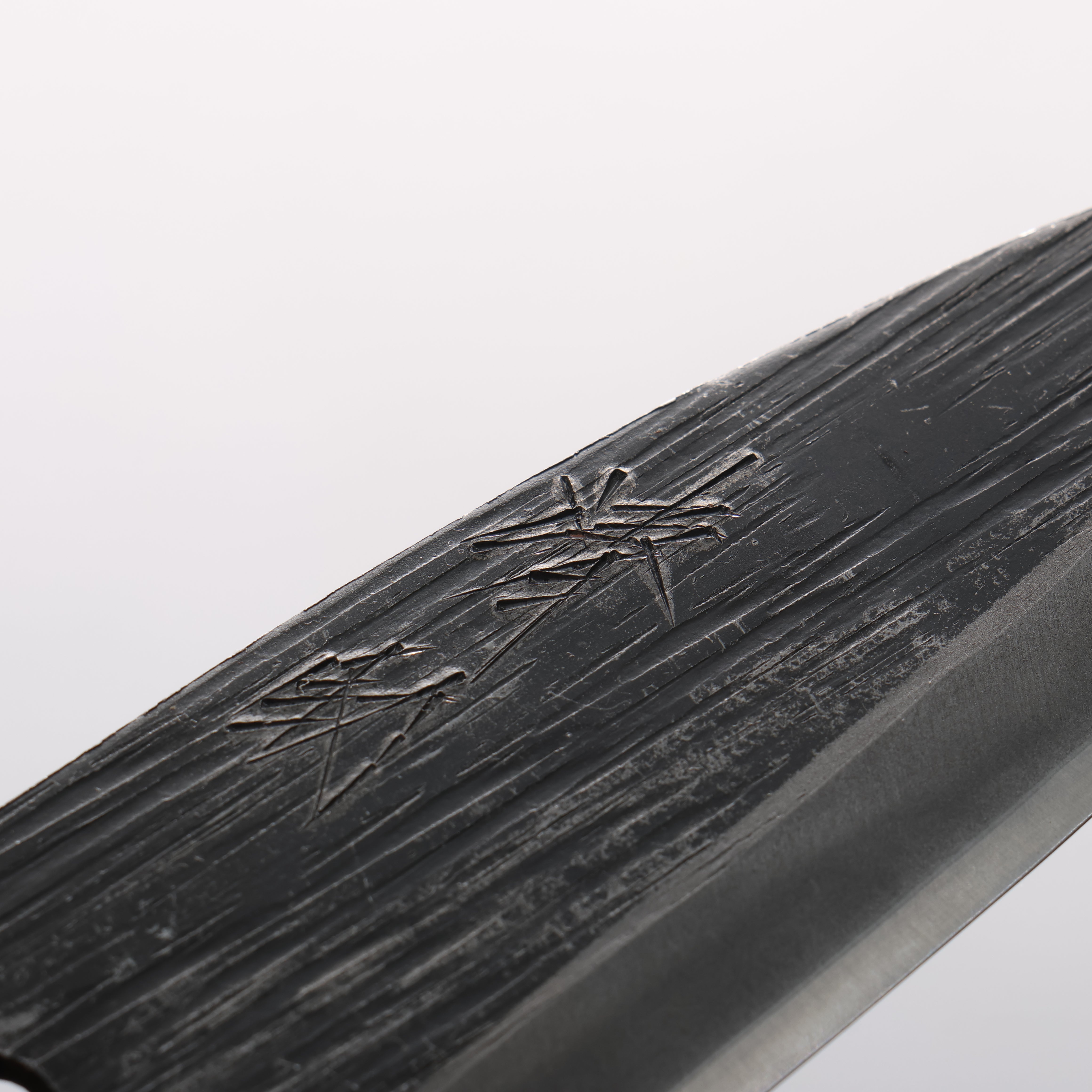 Seisuke Blue Steel No.2 Black Finished Ajikiri 120mm Walnut Handle