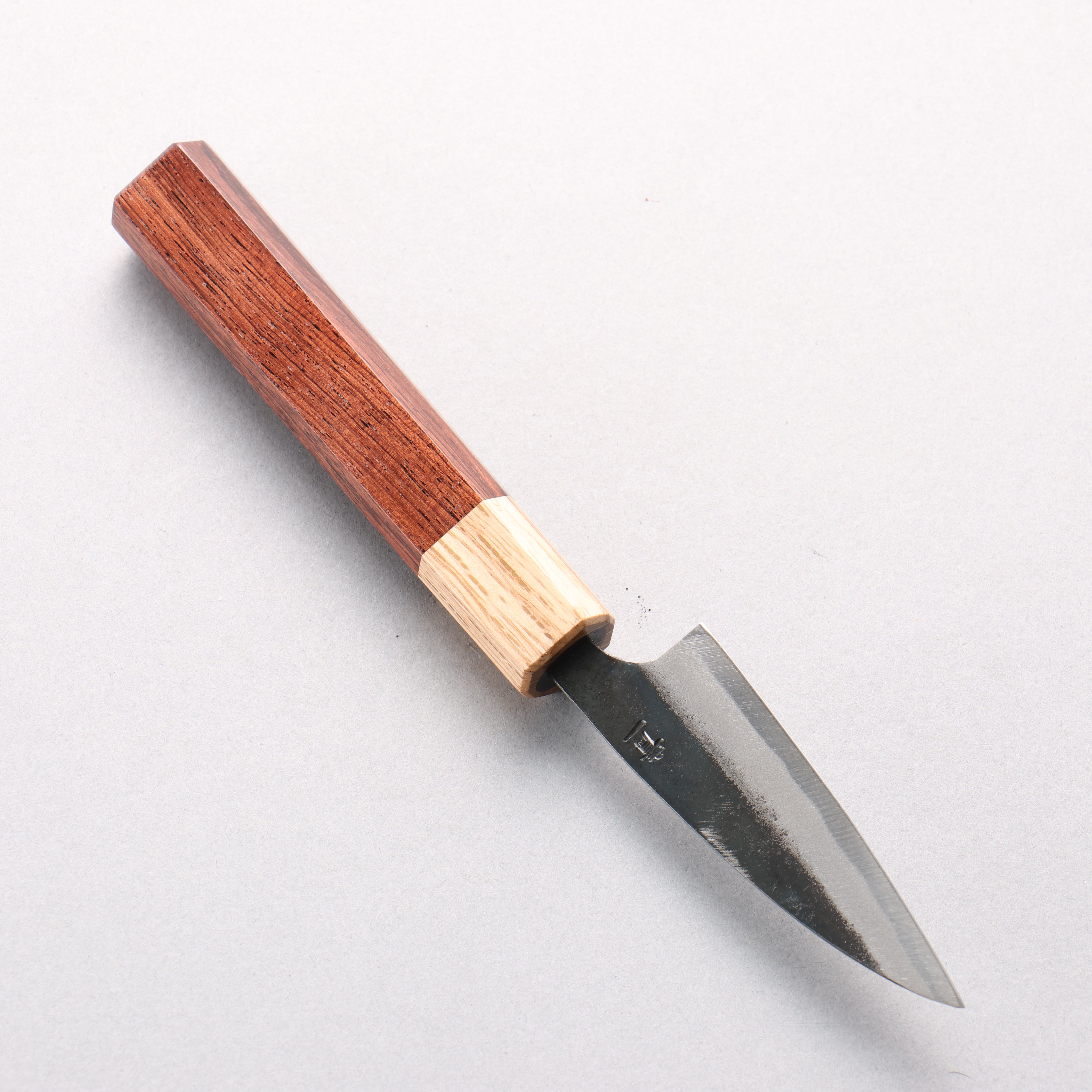 Seisuke Blue Steel No.1 Black Finished Paring 75mm Rosewood (ferrule: Oak) Handle - Japanny - Best Japanese Knife