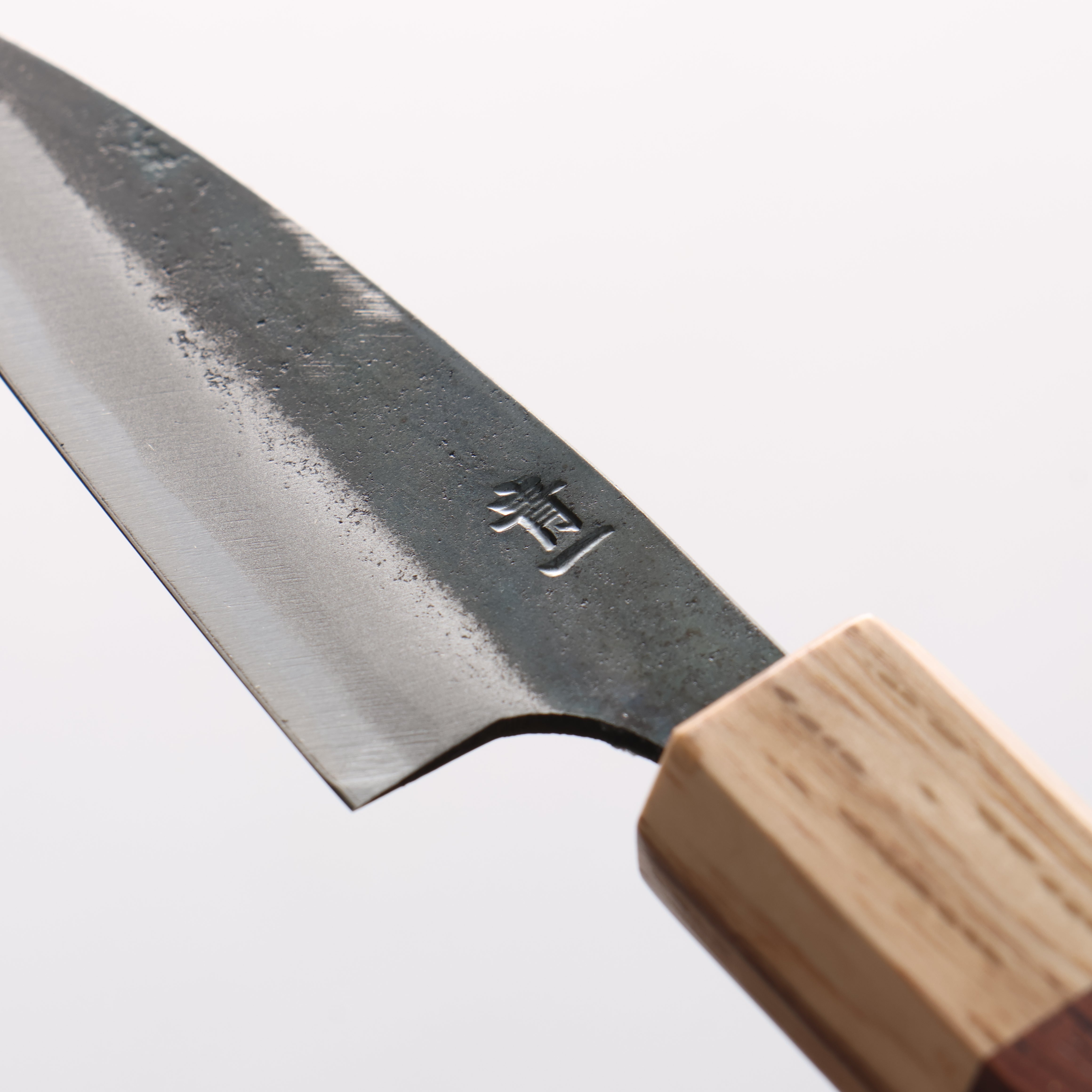 Seisuke Blue Steel No.1 Black Finished Paring 75mm Rosewood (ferrule: Oak) Handle - Japanny - Best Japanese Knife
