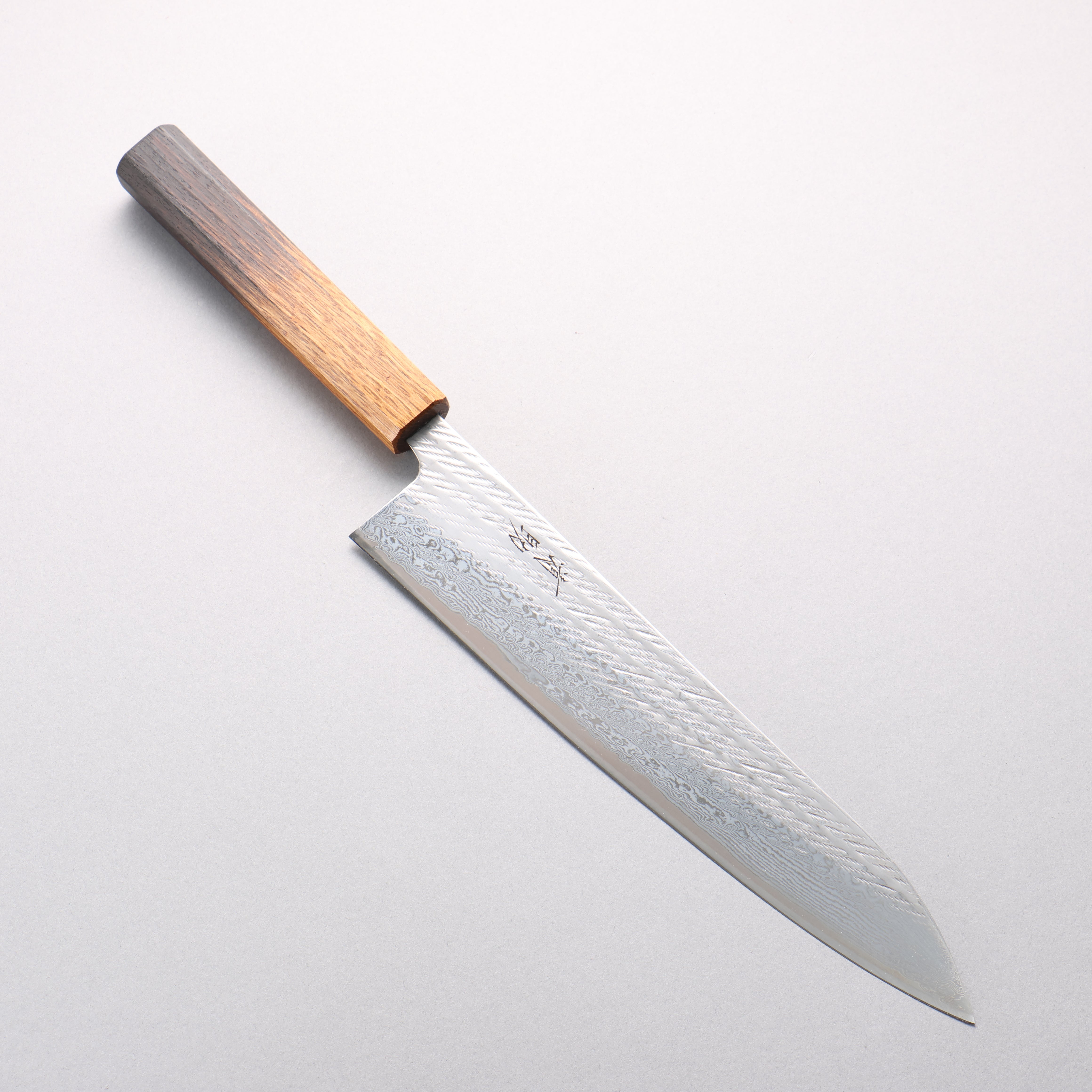 Seisuke AUS10 Damascus Rope Pattern Gyuto 240mm Burnt Oak Handle