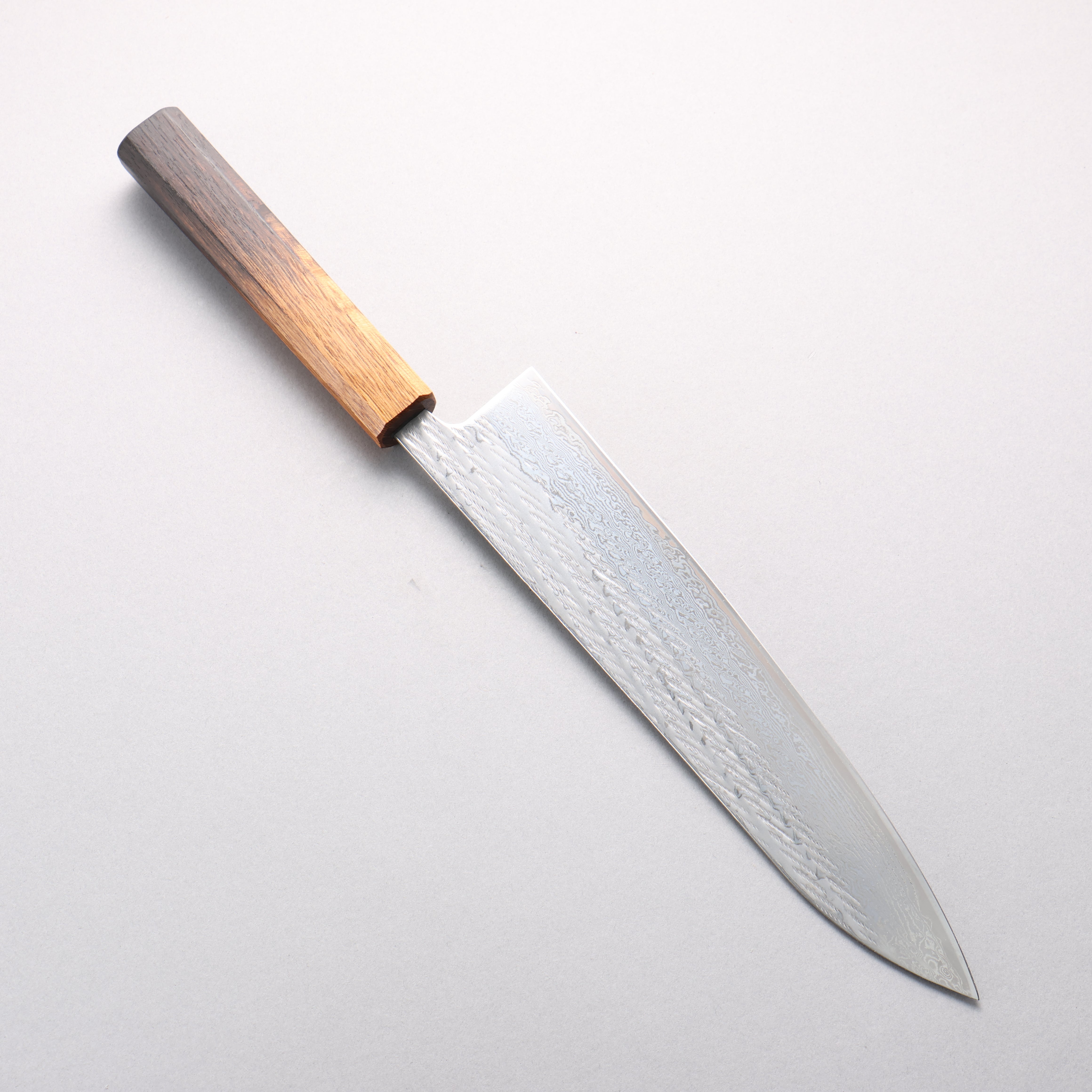 Seisuke AUS10 Damascus Rope Pattern Gyuto 240mm Burnt Oak Handle