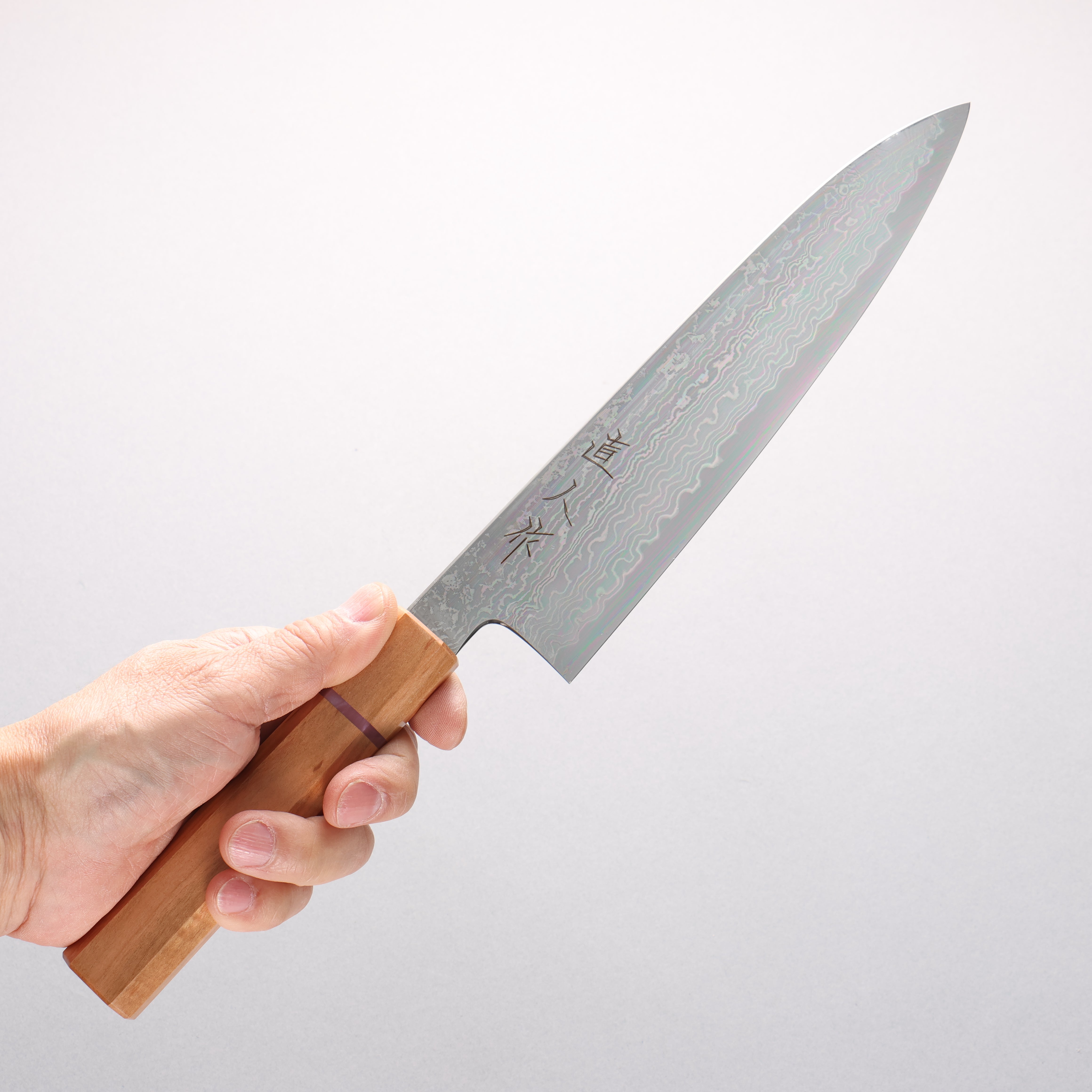 Naohito Myojin SG2 Damascus Gyuto 210mm Cherry Wood (Pink Ring) Handle - Japanny - Best Japanese Knife