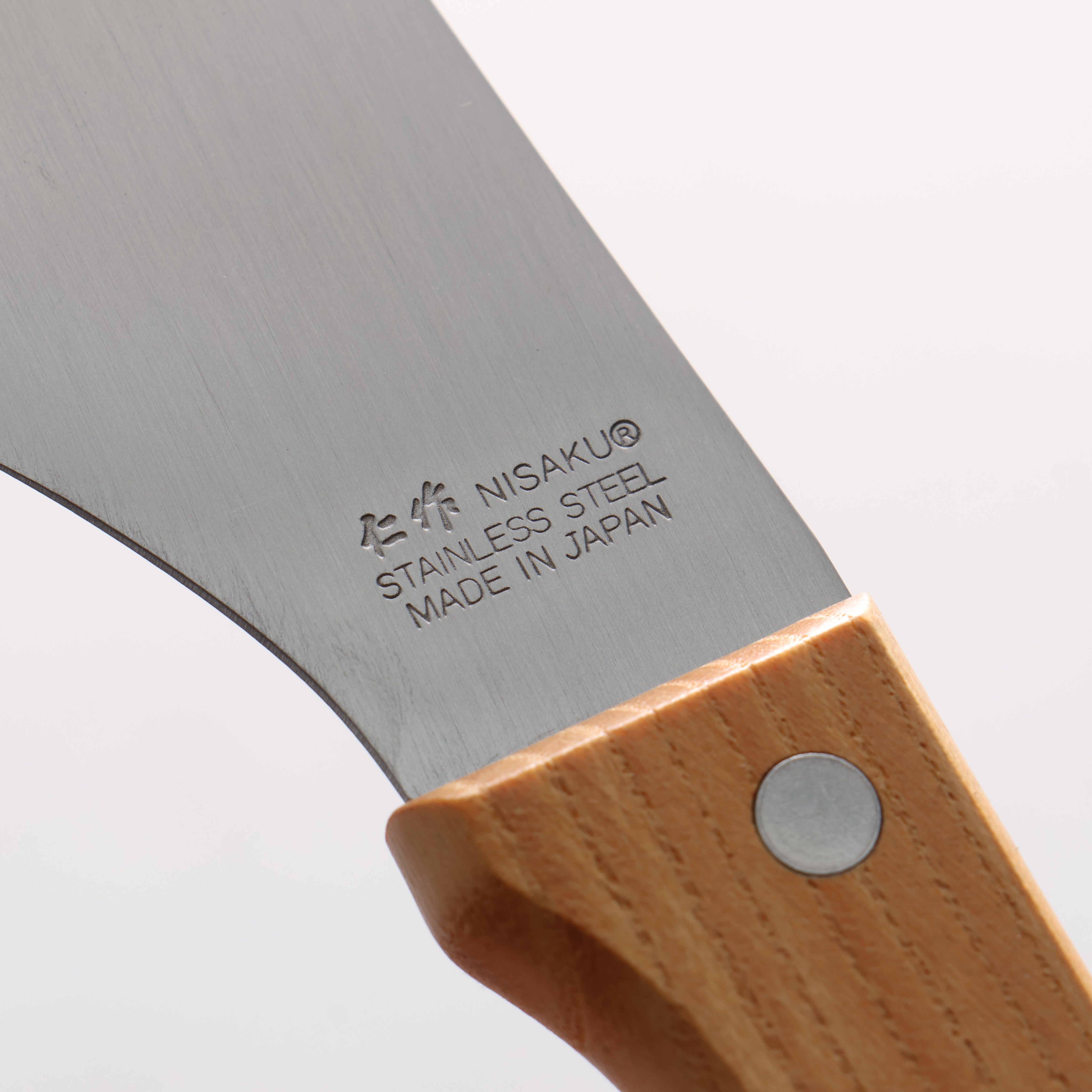 Nisaku Stainless Steel Serrated Blade 300mm Natural wood Handle