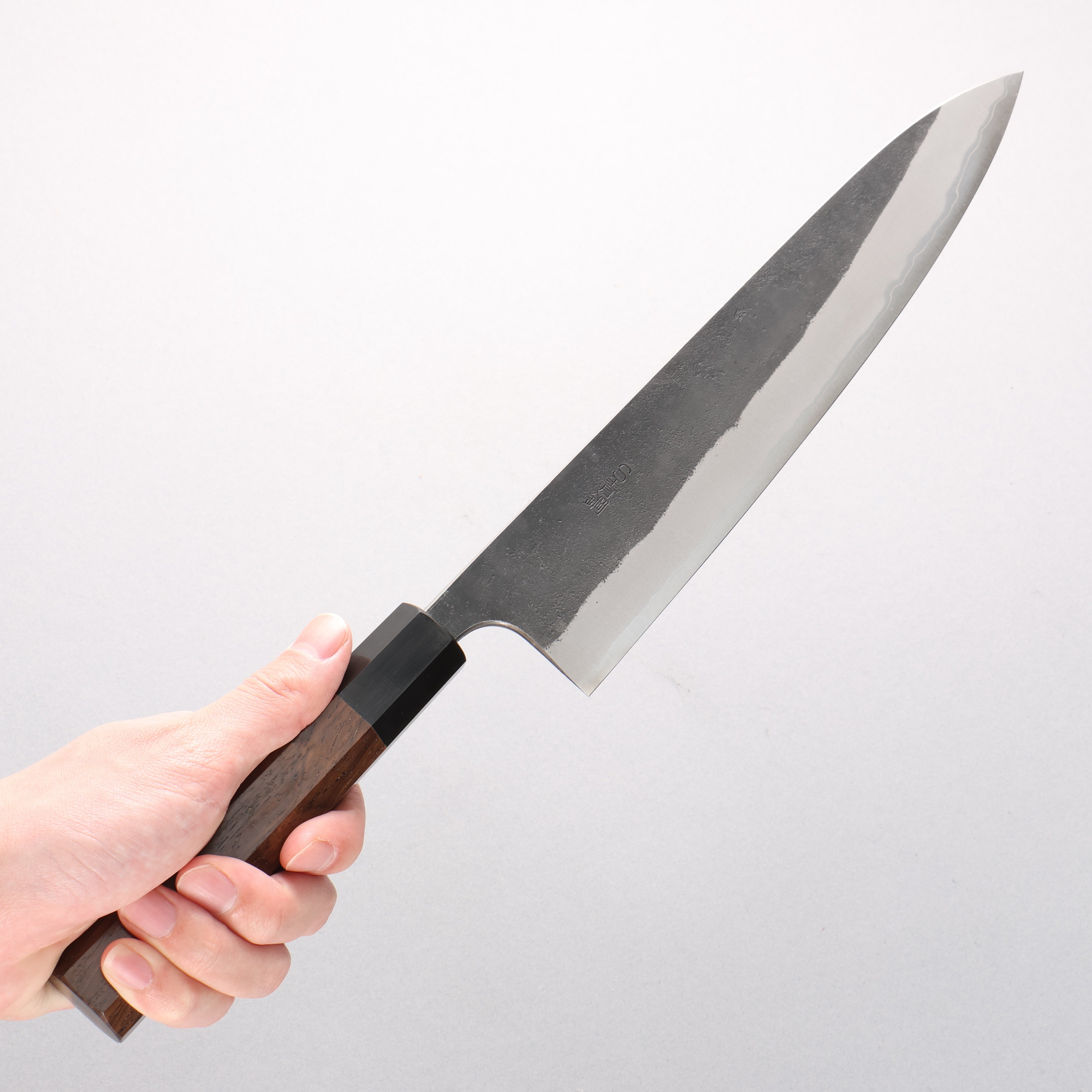 Nao Yamamoto Blue Super Kurouchi Gyuto 240mm Walnut Handle - Japanny - Best Japanese Knife