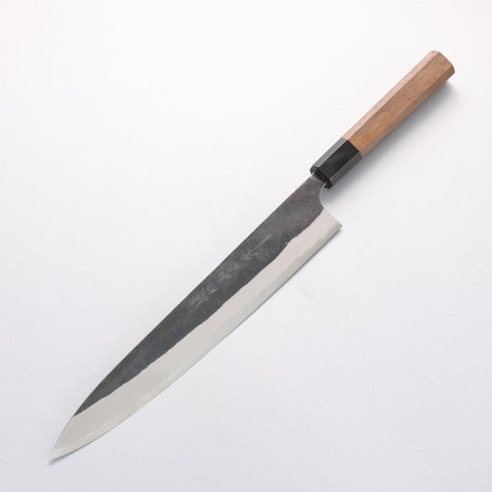Nao Yamamoto Blue Super Kurouchi Sujihiki 270mm Walnut Handle - Japanny - Best Japanese Knife