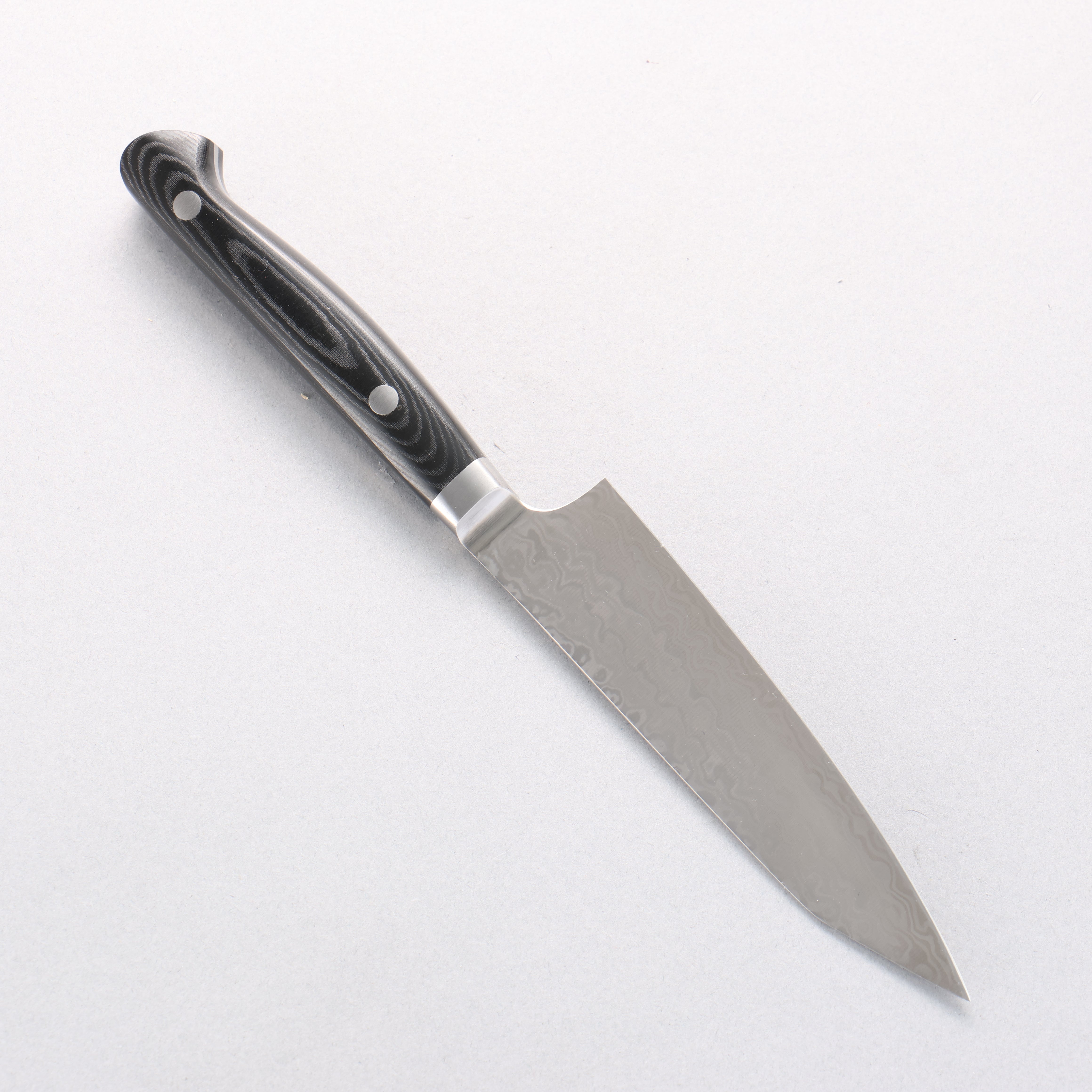 Sakai Takayuki Coreless Damascus Petty-Utility 120mm Black Micarta Handle - Japanny - Best Japanese Knife
