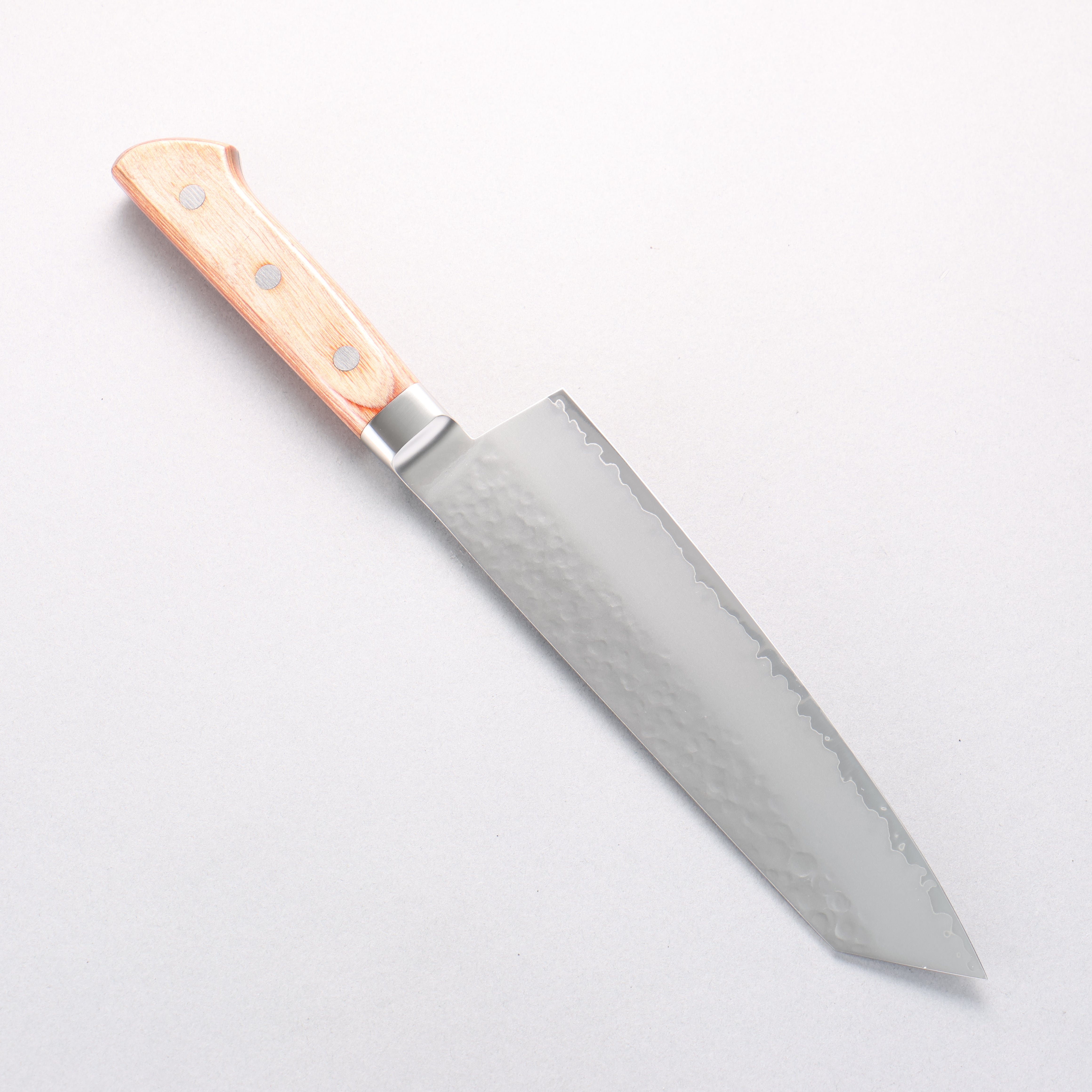 Sakai Takayuki VG5 Hammered Kiritsuke Gyuto 190mm Brown Pakka wood Handle - Japanny - Best Japanese Knife