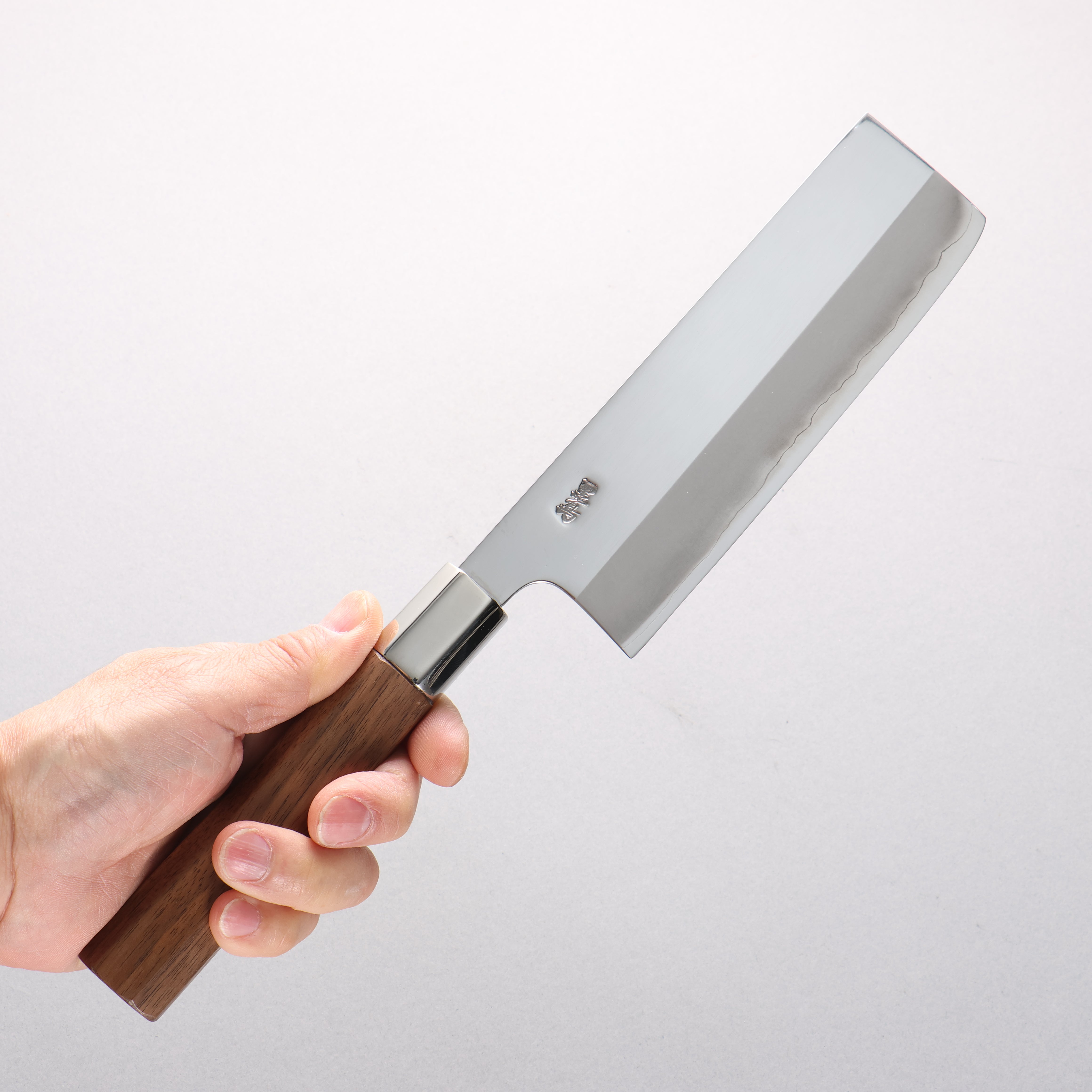 Kurotori Silver Steel No.3 Migaki Finished Nakiri 150mm Walnut Handle - Japanny - Best Japanese Knife