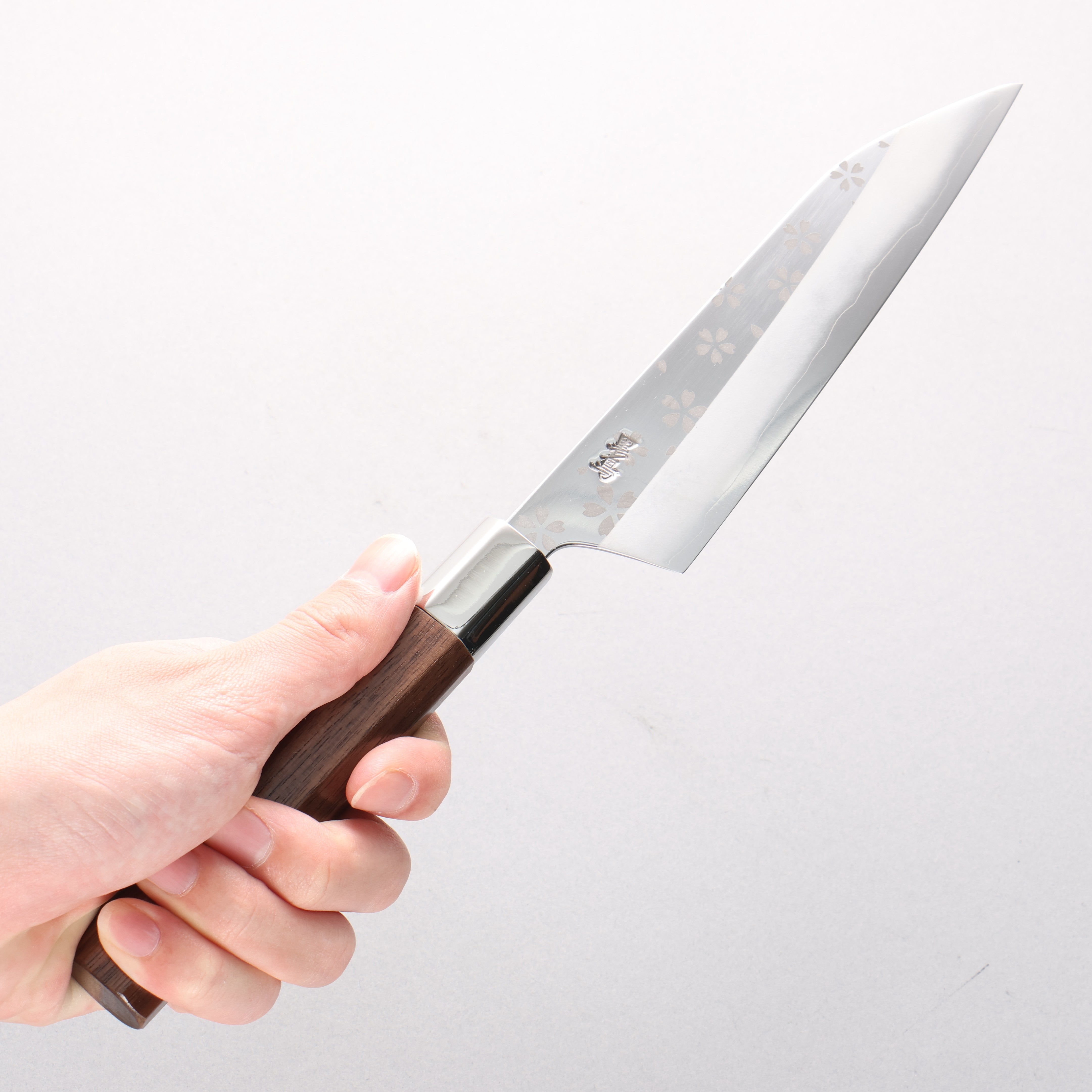 Kurotori Silver Steel No.3 Migaki Finished Petty-Utility 150mm Walnut Handle Sakura - Japanny - Best Japanese Knife