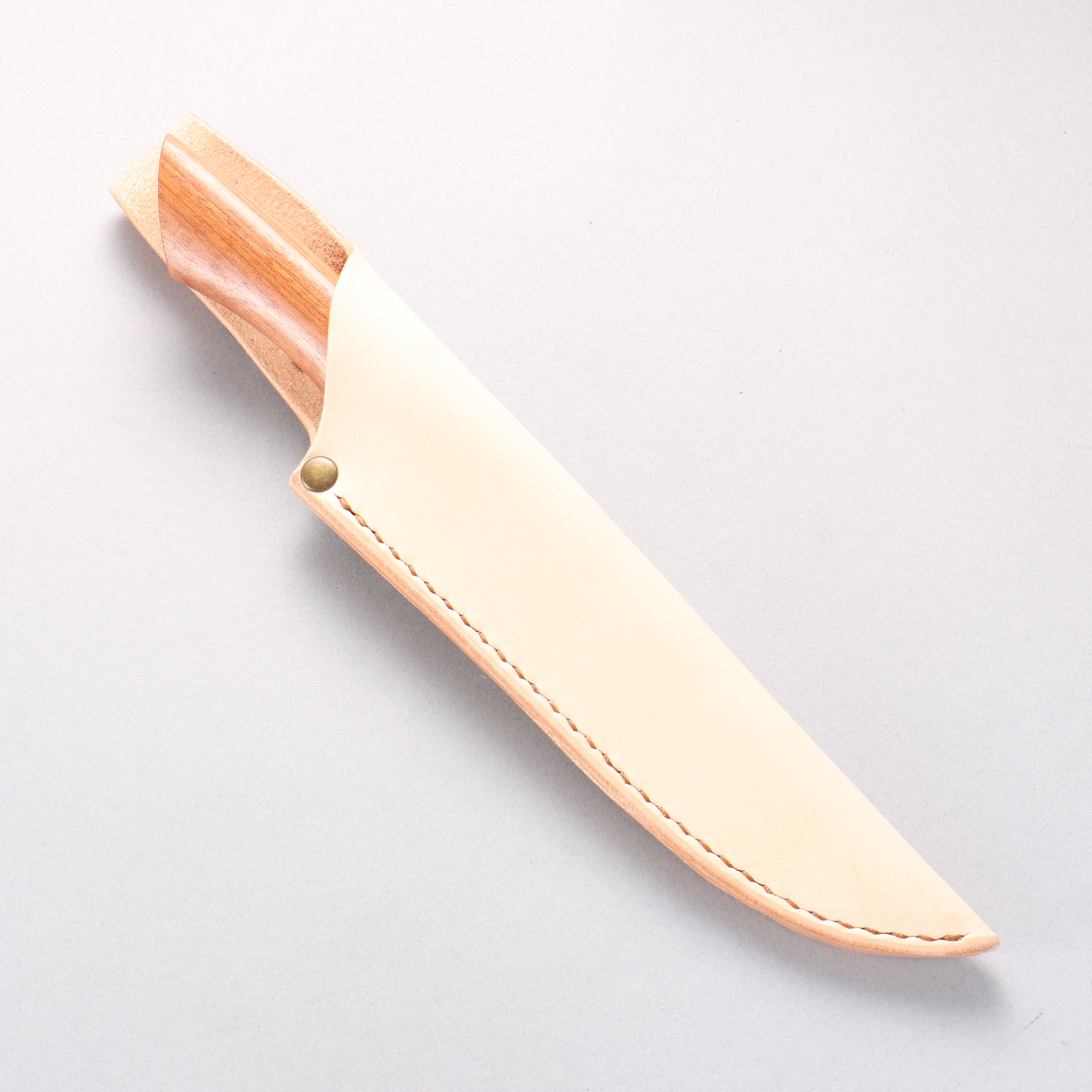 Kurotori Silver Steel No.3 Migaki Finished Petty-Utility 135mm Chinese Quince Handle with Sheath - Japanny - Best Japanese Knife