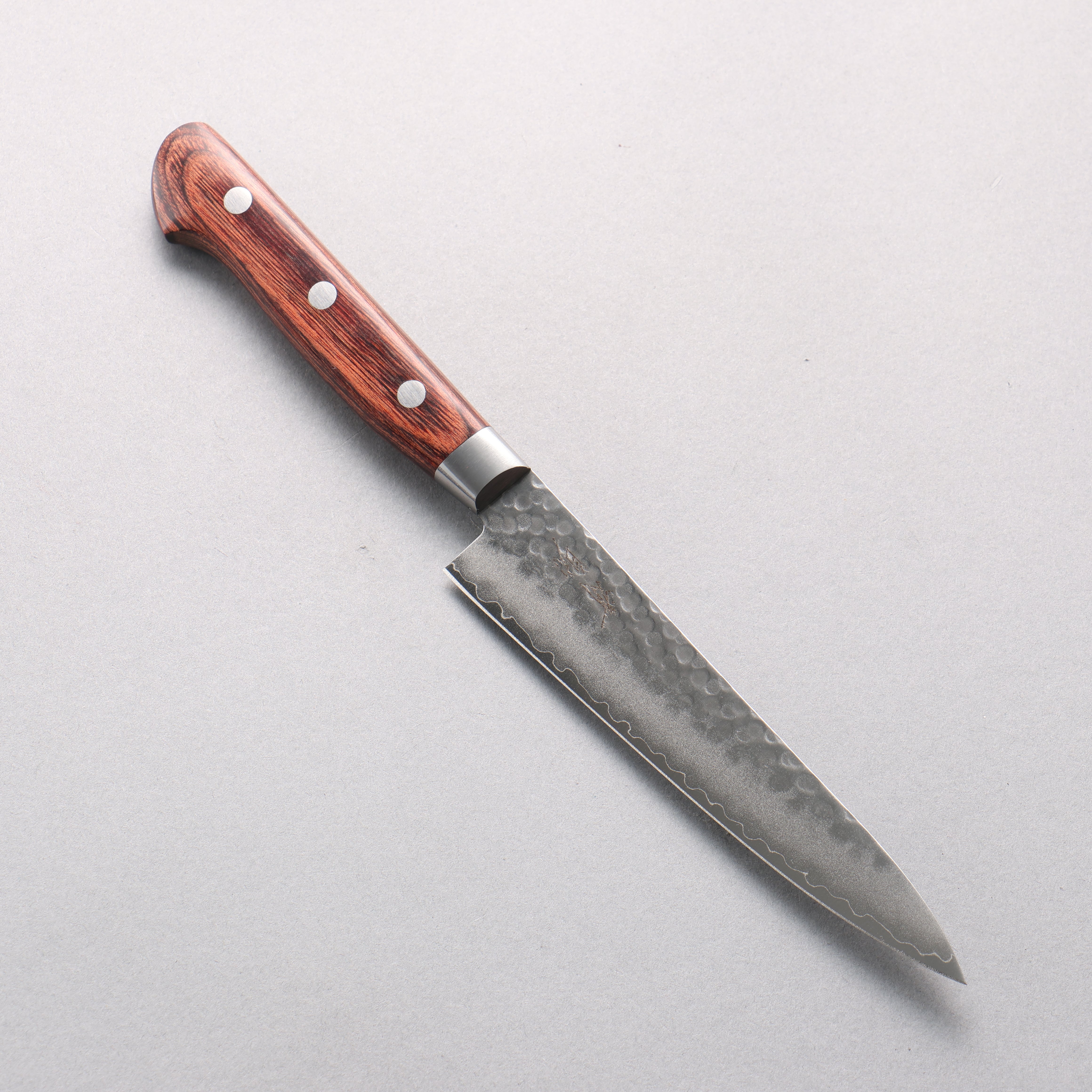 Seisuke VG10 Hammered Petty-Utility 135mm Mahogany Handle